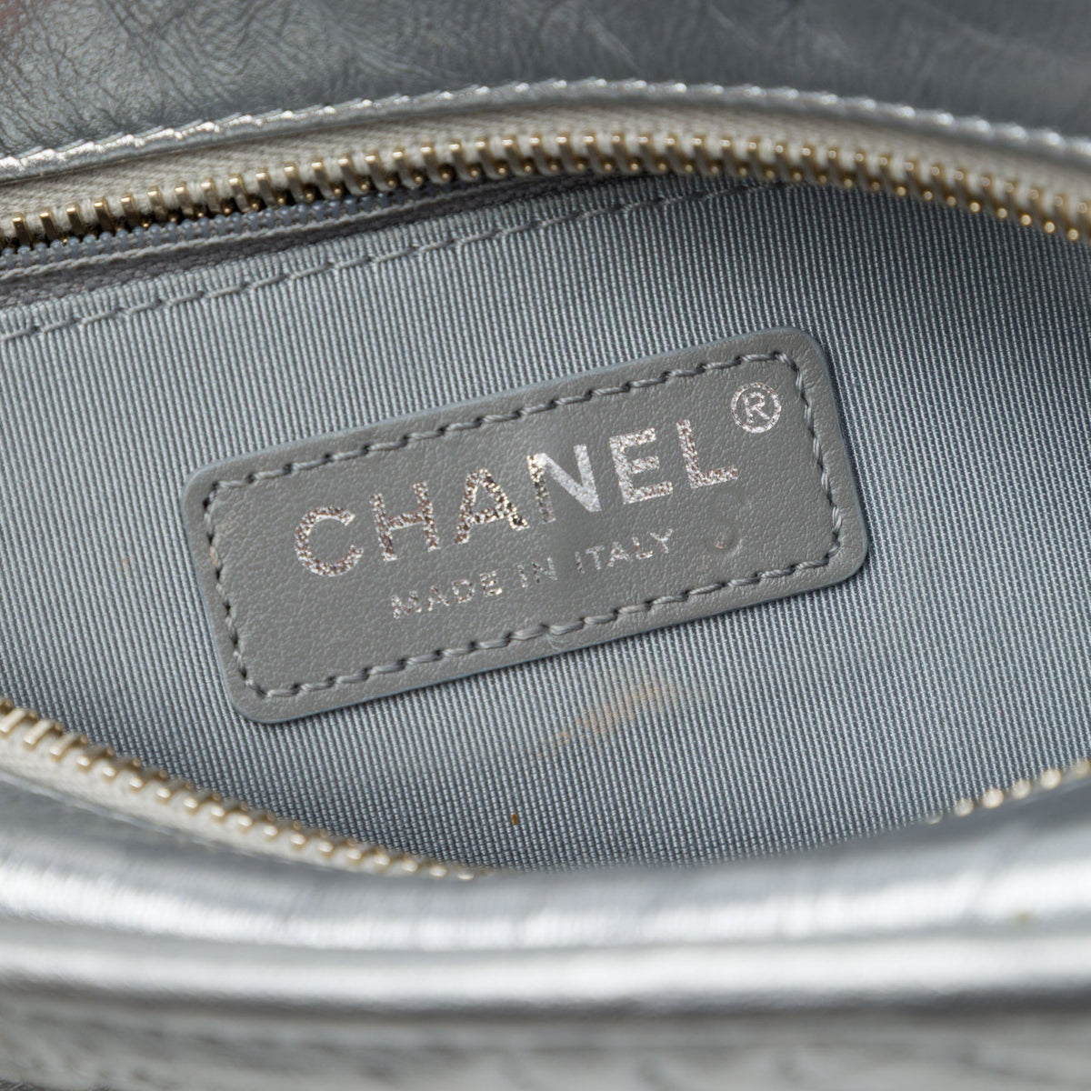 Chanel Small Metallic Calfskin CC Stitched Gabrielle Hobo