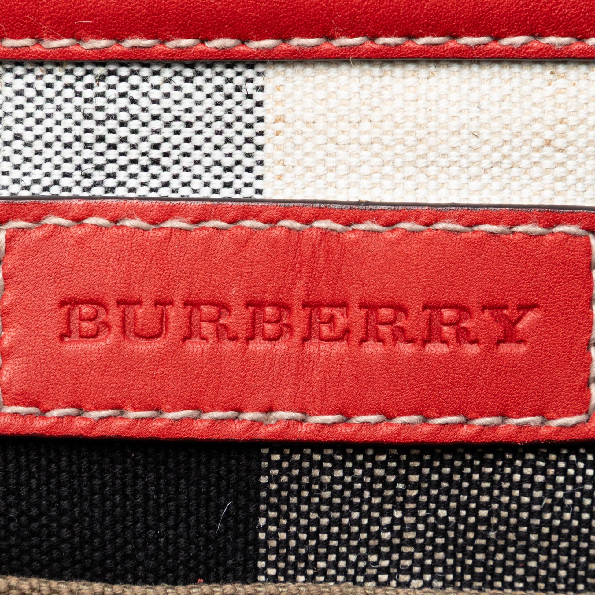Medium Mega Check Canvas Ashby Bucket Bag