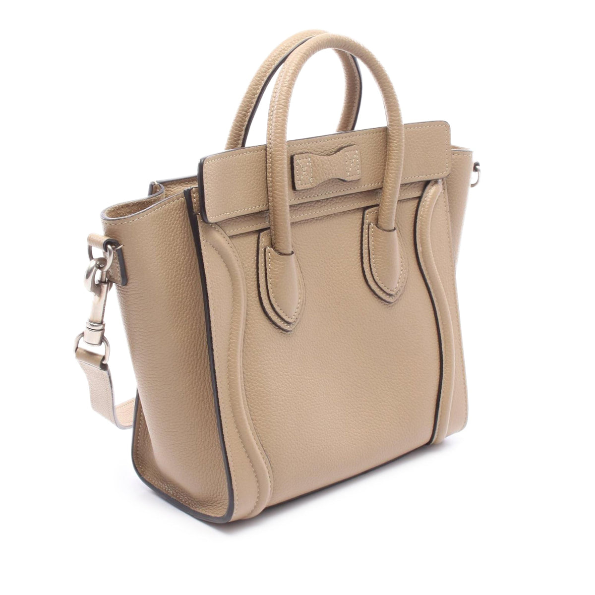 Celine Nano Leather Luggage Tote — Beige