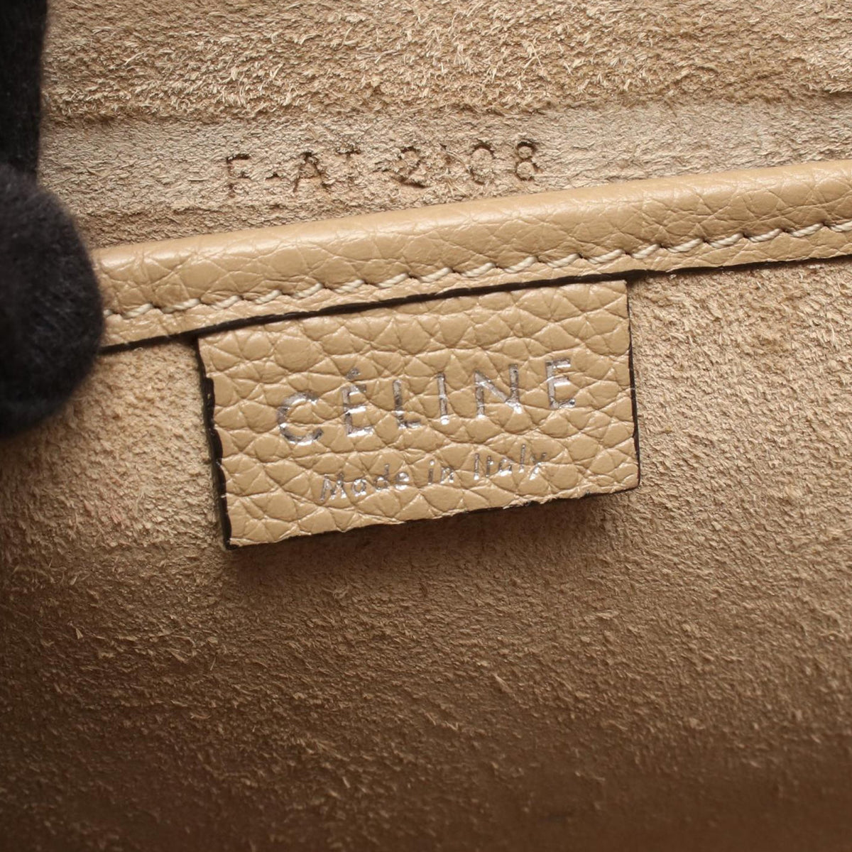 Celine Nano Leather Luggage Tote — Beige