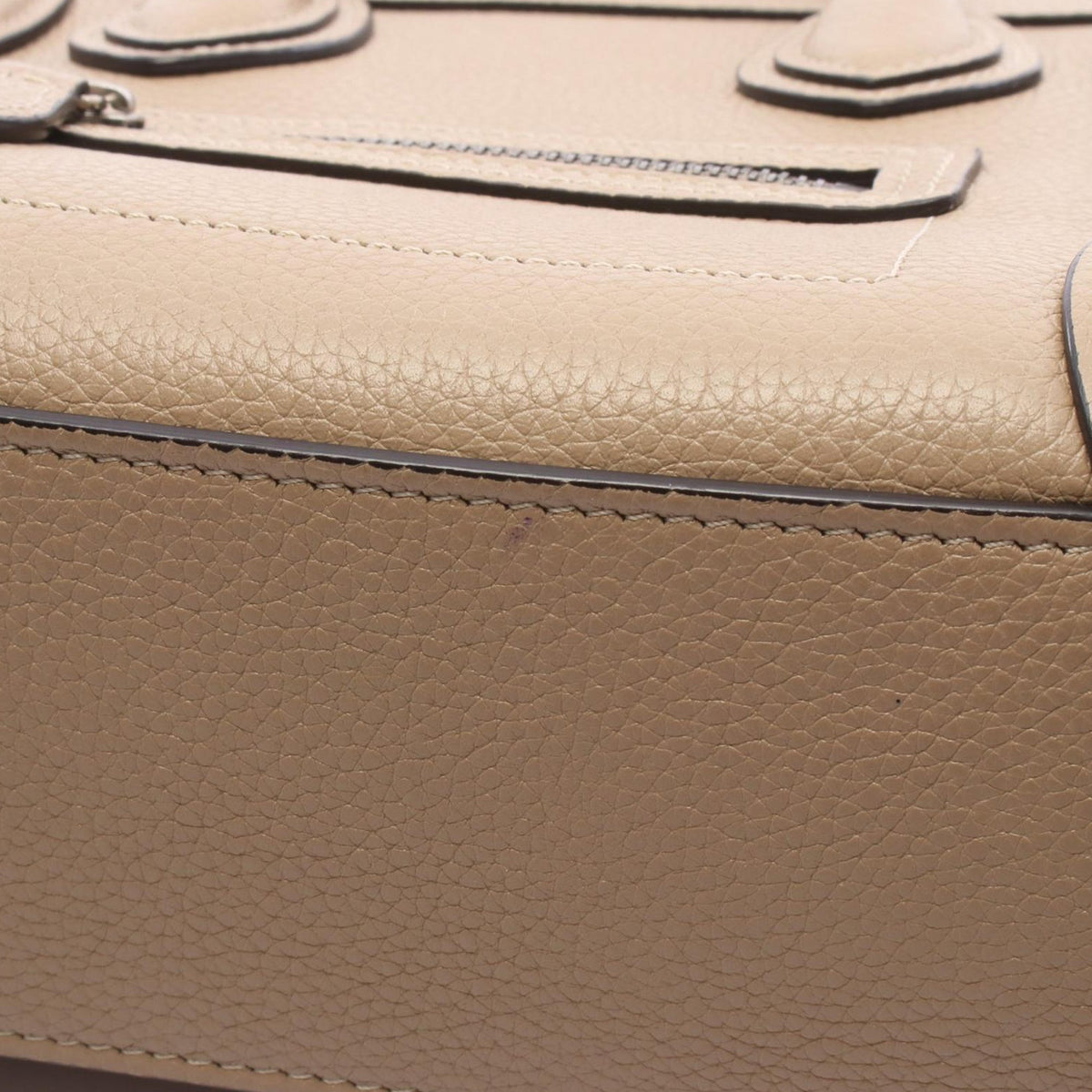 Celine Nano Leather Luggage Tote — Beige