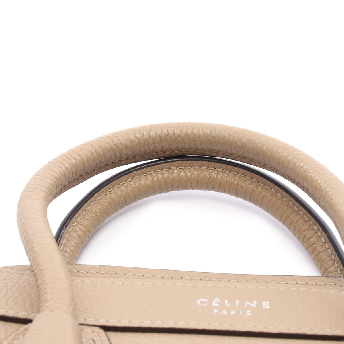Celine Nano Leather Luggage Tote — Beige