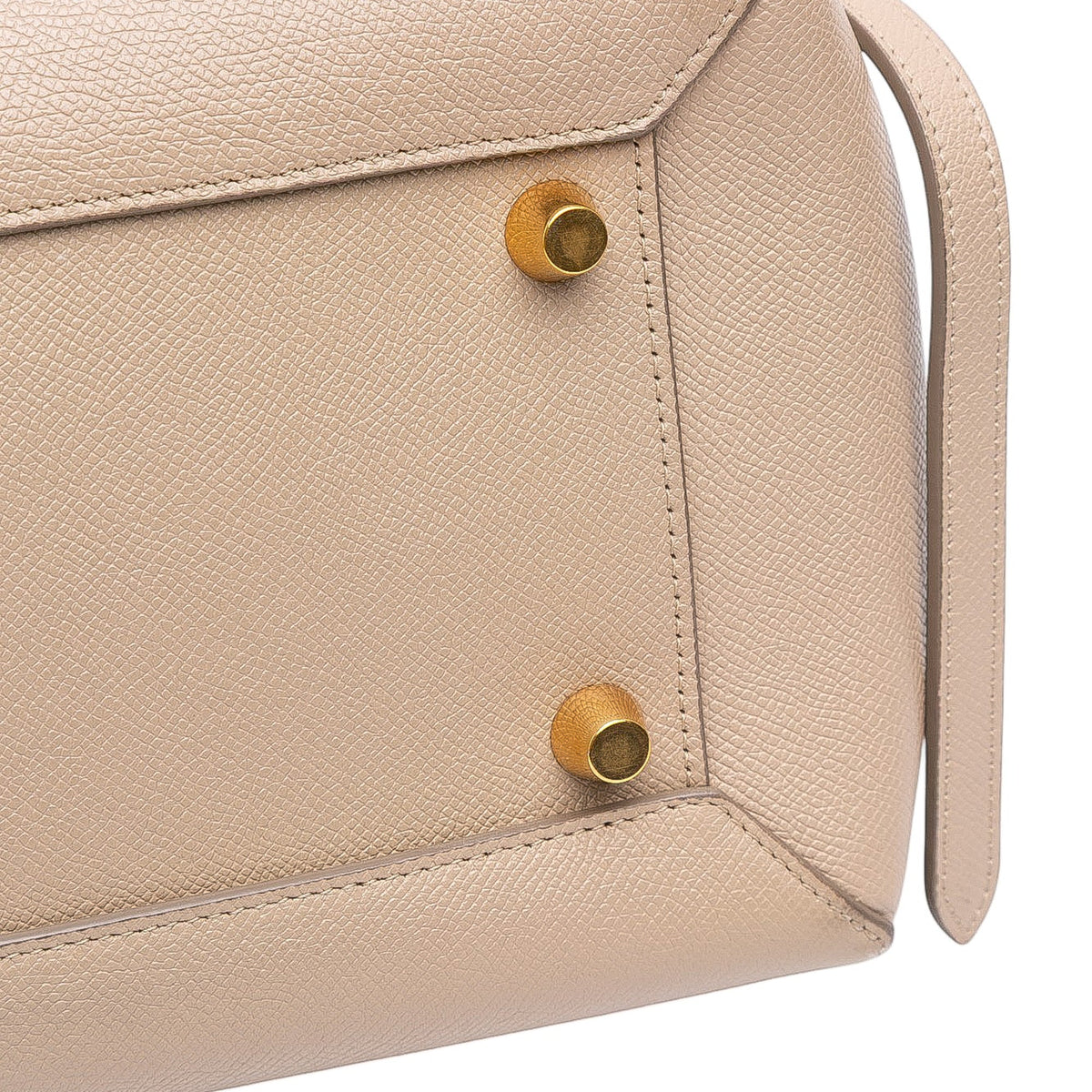 Celine Mini Grained Calfskin Belt Bag — Beige