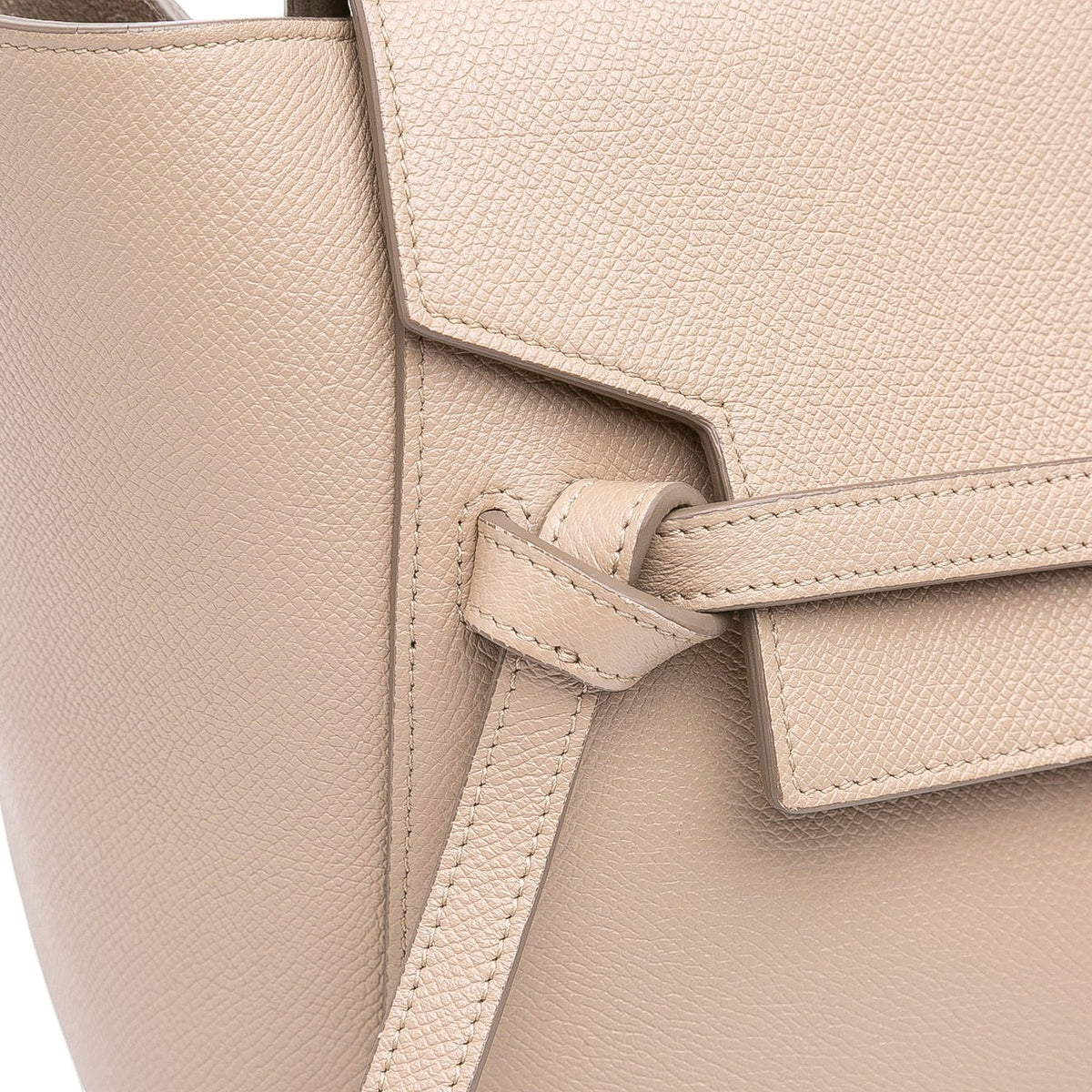 Celine Mini Grained Calfskin Belt Bag — Beige