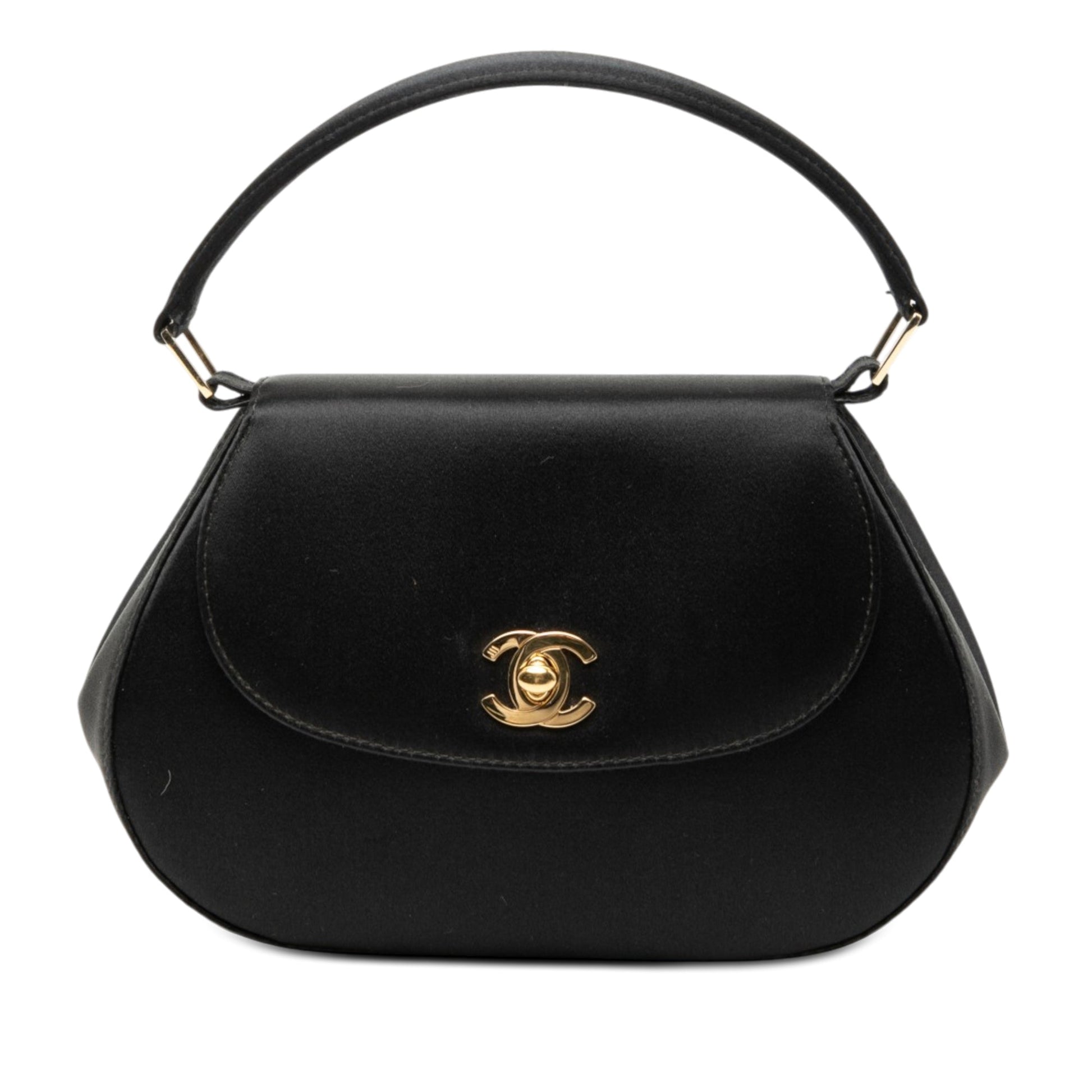 CC Satin Top Handle Flap
