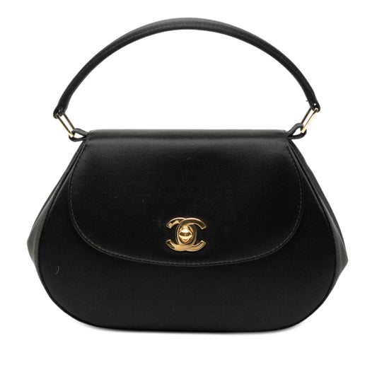 CC Satin Top Handle Flap