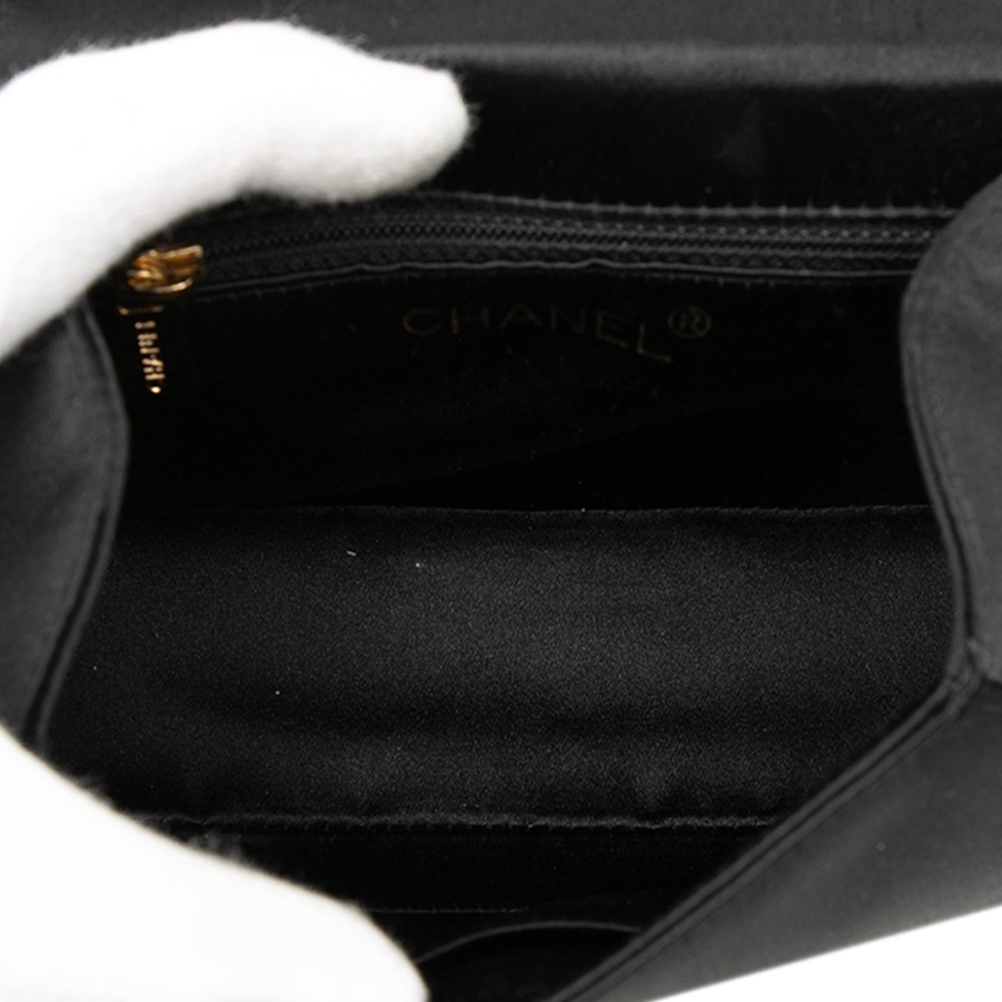CC Satin Top Handle Flap
