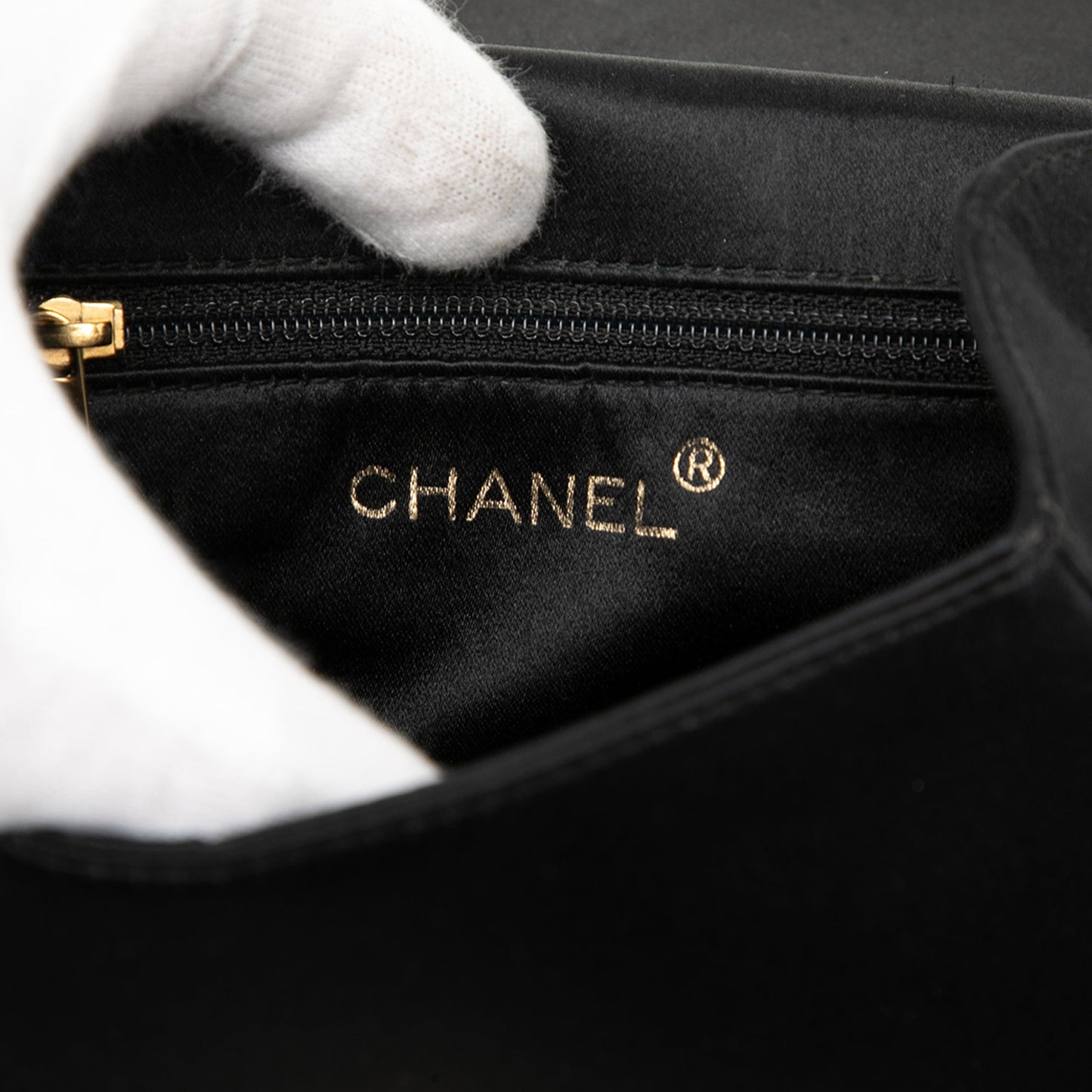 CC Satin Top Handle Flap