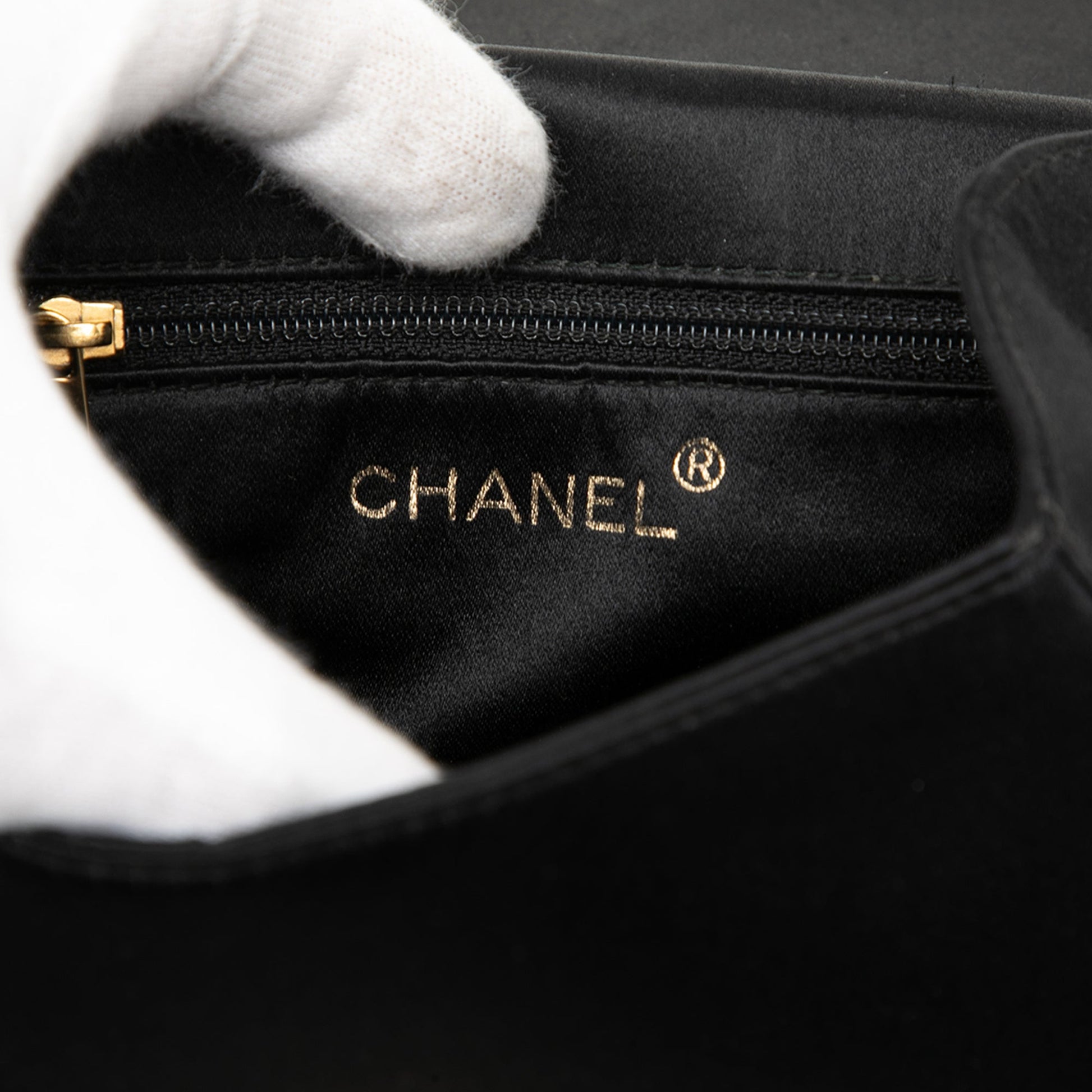 CC Satin Top Handle Flap