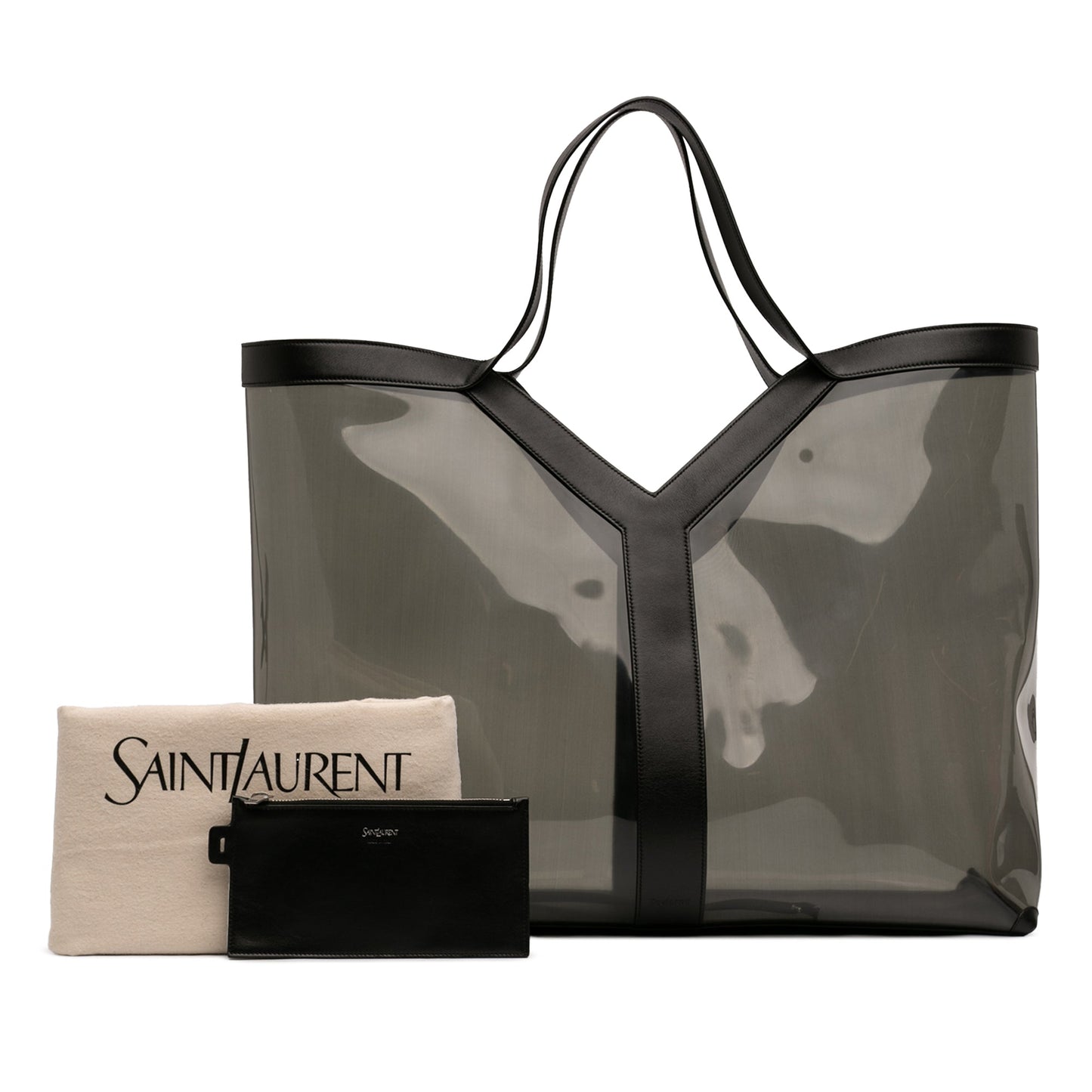 Saint Laurent Maxi PVC Transparent Y Tote