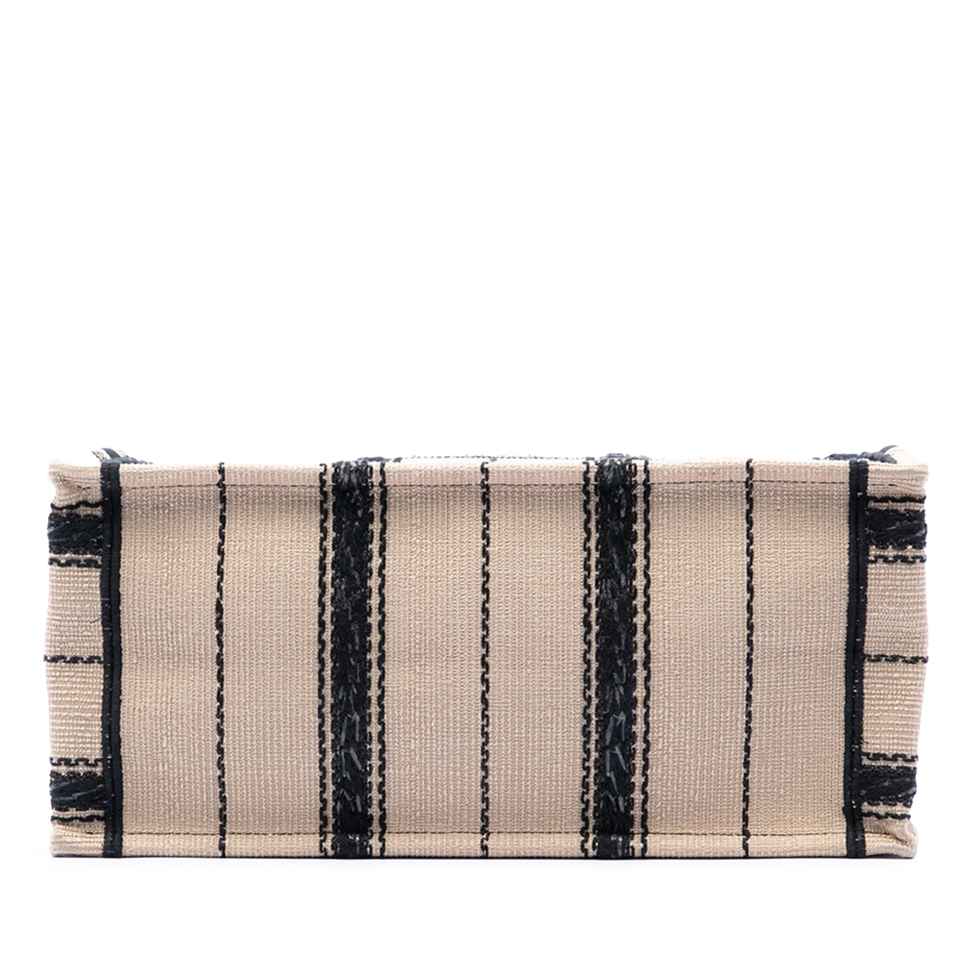 Dior Medium Embroidered Canvas Bayadere Book Tote
