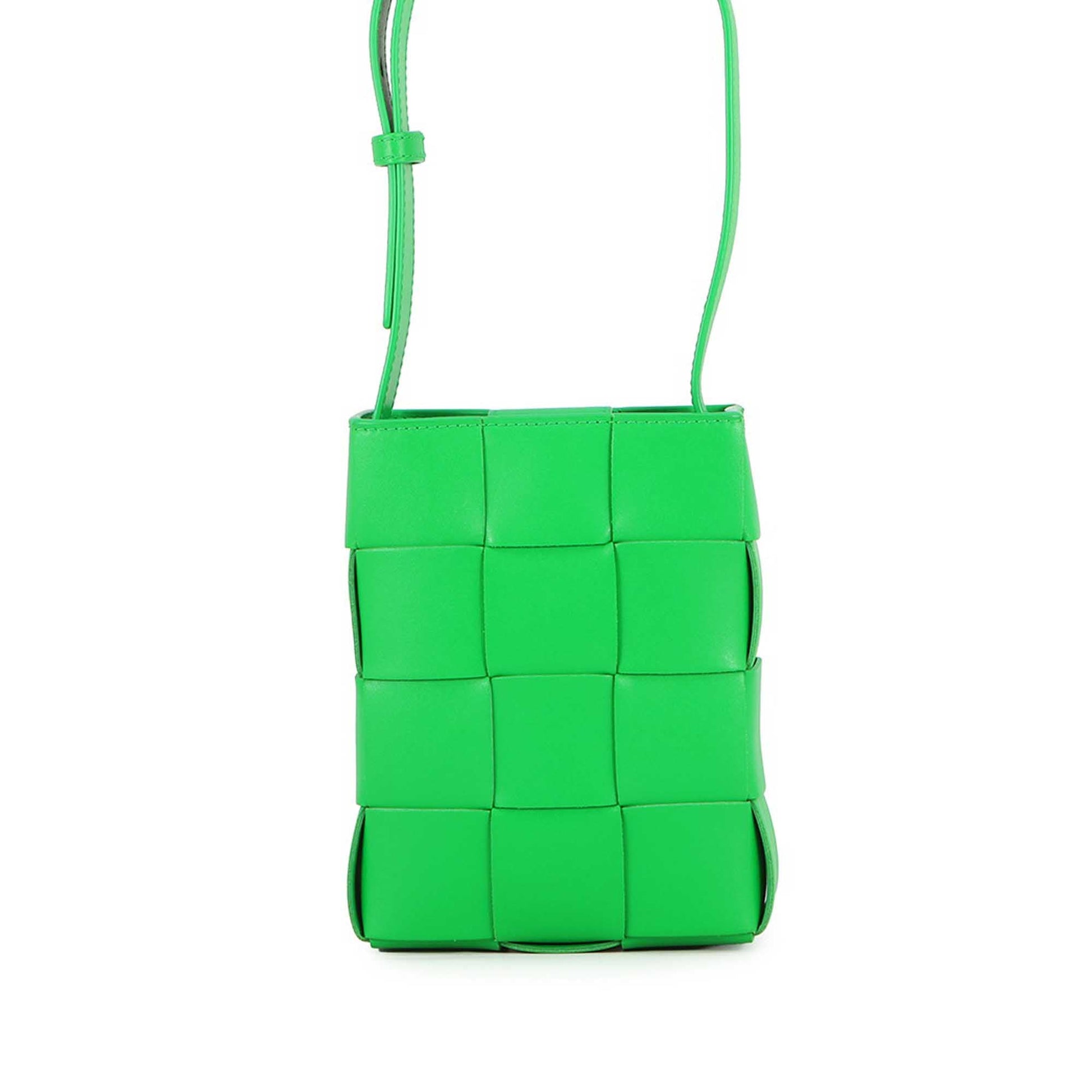 Bottega Veneta Mini Nappa Intrecciato Vertical Cassette Crossbody