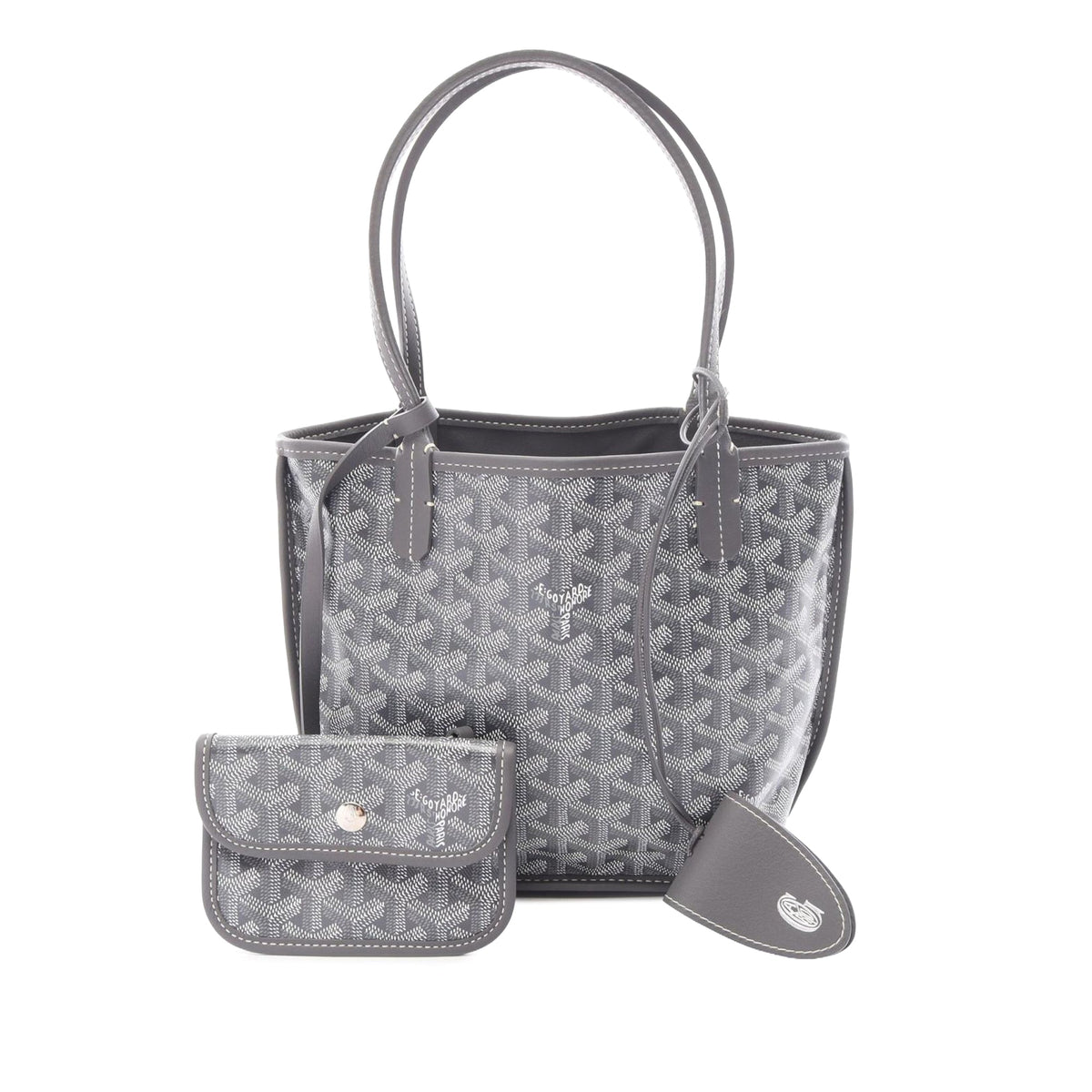 Goyard Mini Goyardine Reversible Anjou — Gray