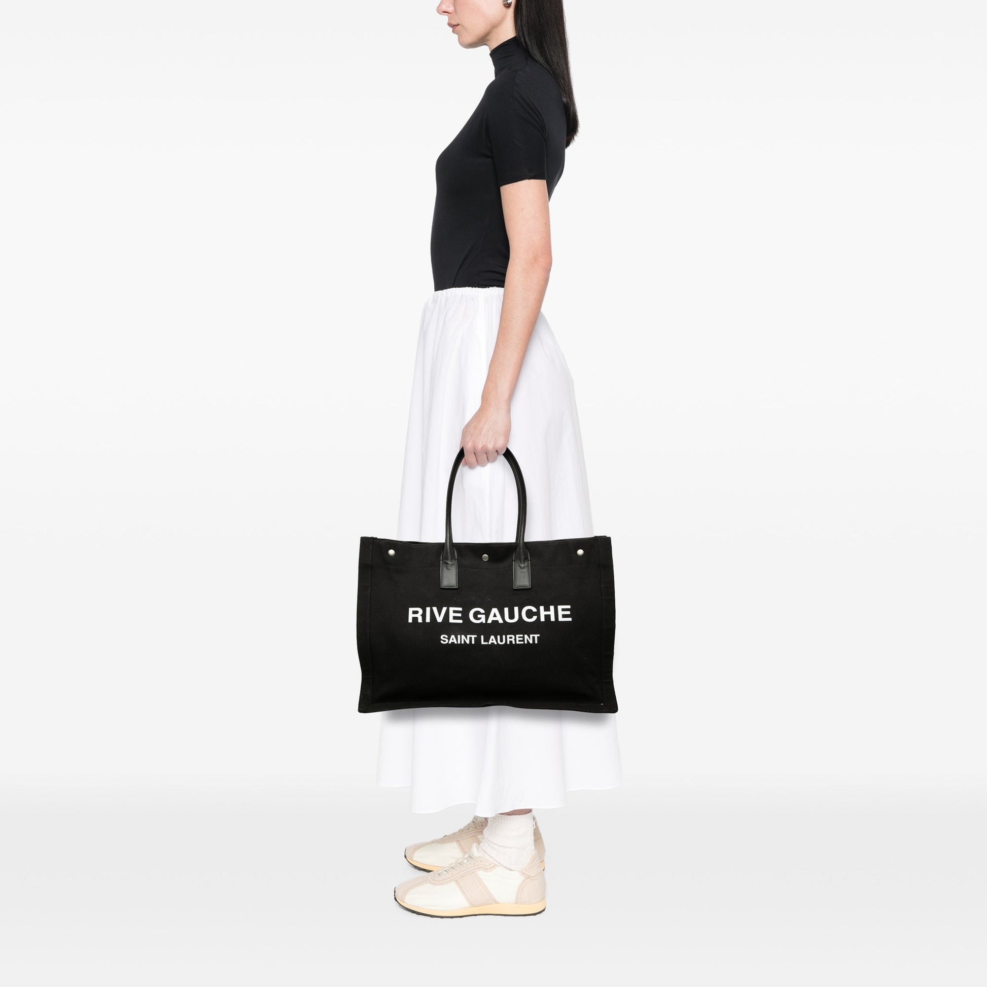 Saint Laurent Large Canvas Rive Gauche Tote