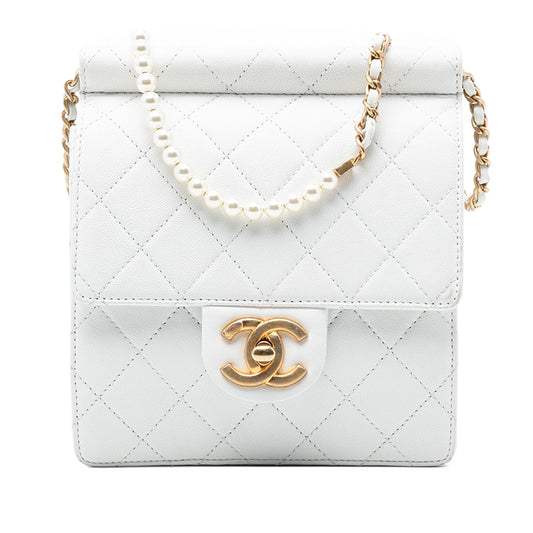 Chanel Small Quilted Lambskin Chic Pearls Flap