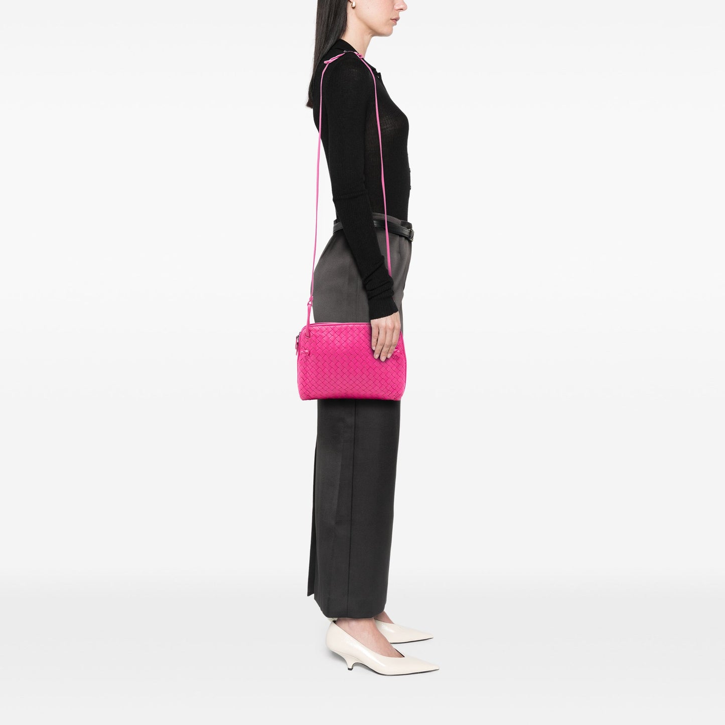 Bottega Veneta Nappa Intrecciato Nodini Crossbody