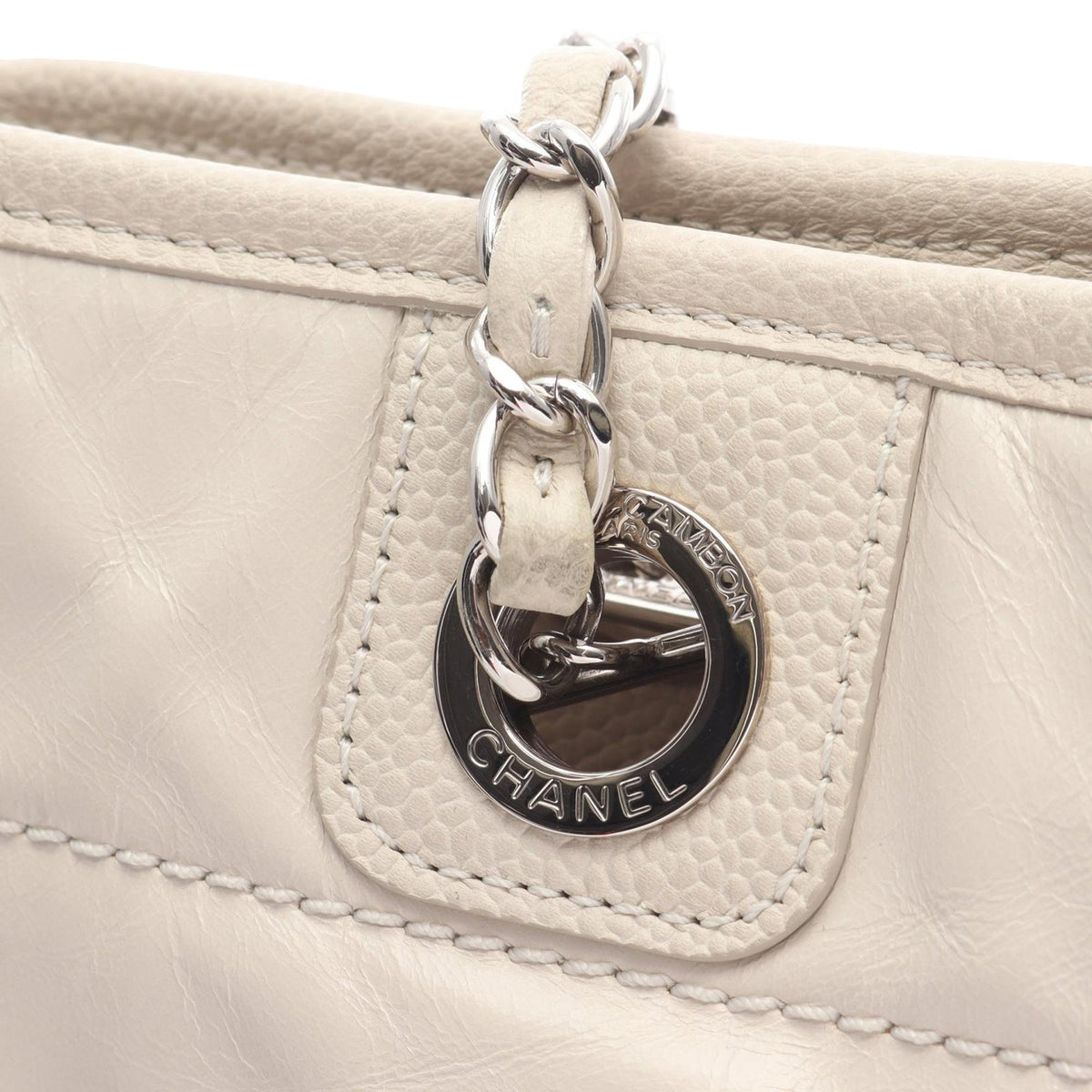 Chanel Small Glazed Calfskin Deauville Tote