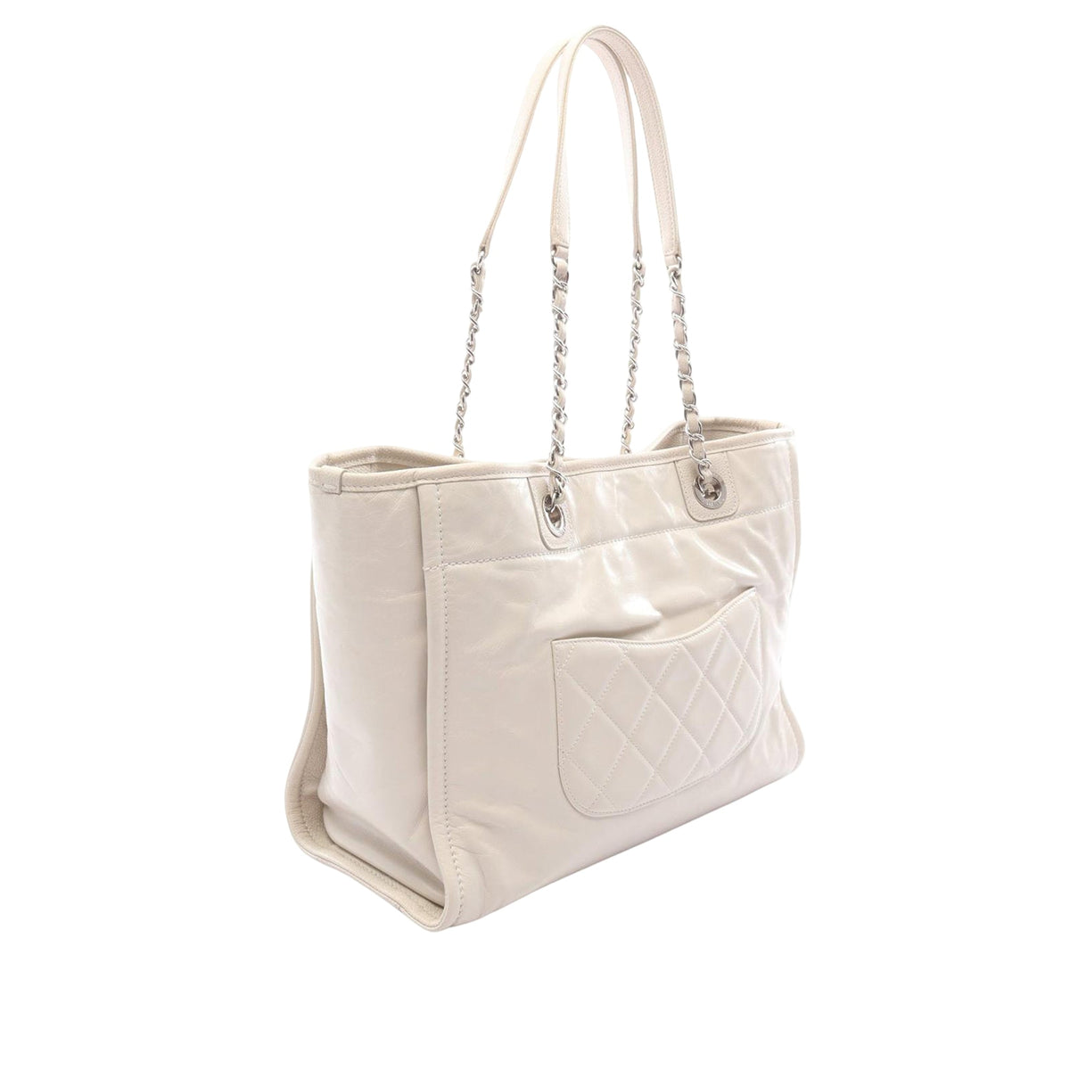 Chanel Small Glazed Calfskin Deauville Tote