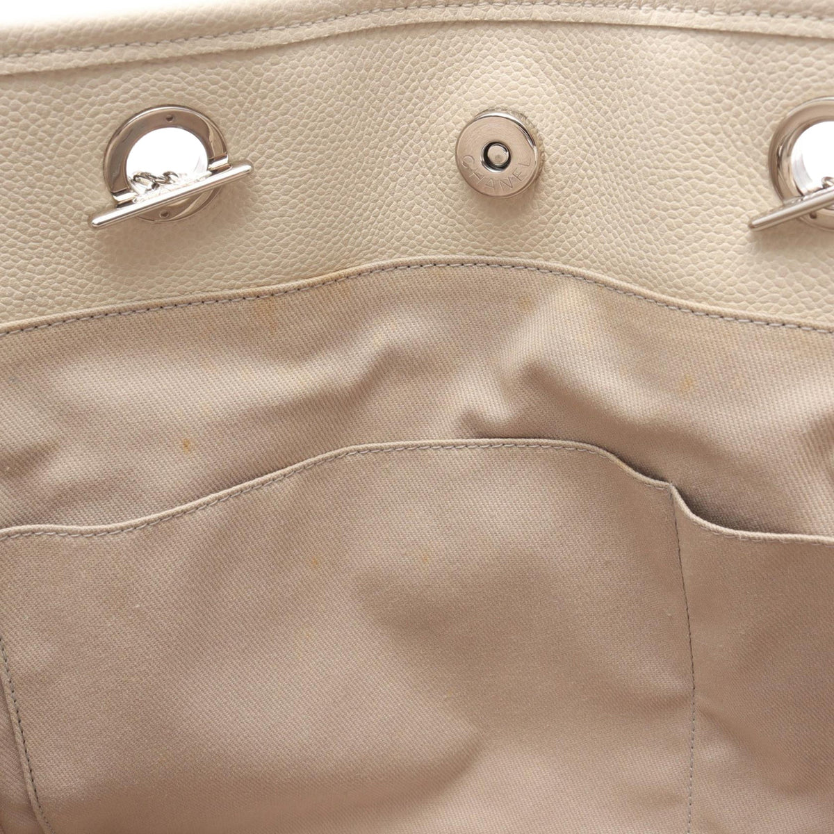Chanel Small Glazed Calfskin Deauville Tote