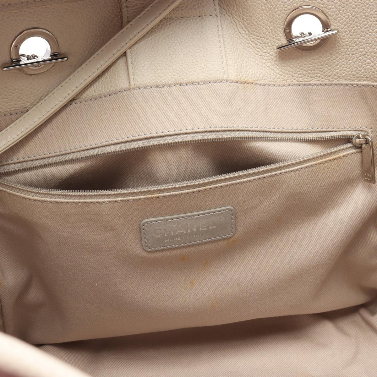 Chanel Small Glazed Calfskin Deauville Tote