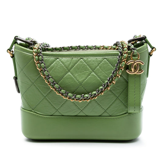 Chanel Small Quilted Aged Calfskin Gabrielle Hobo