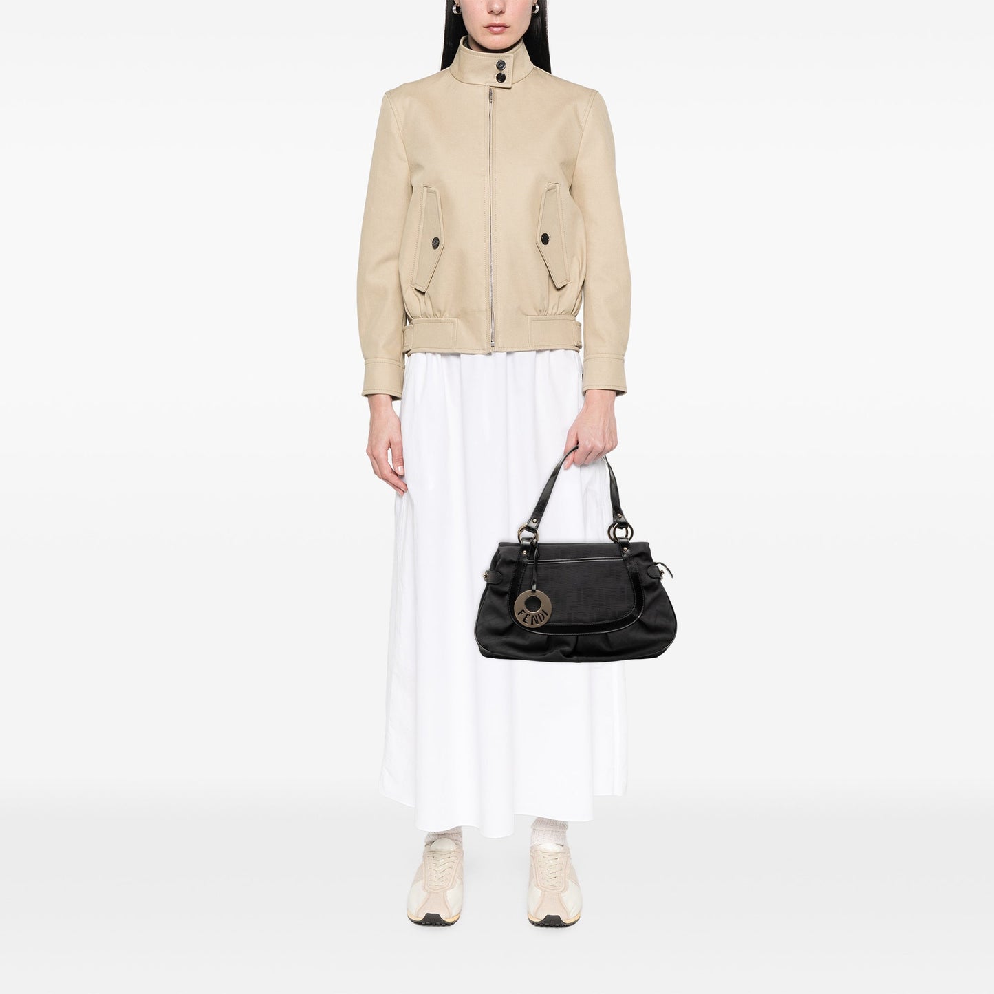 Fendi Zucca Canvas Chef Shoulder Bag