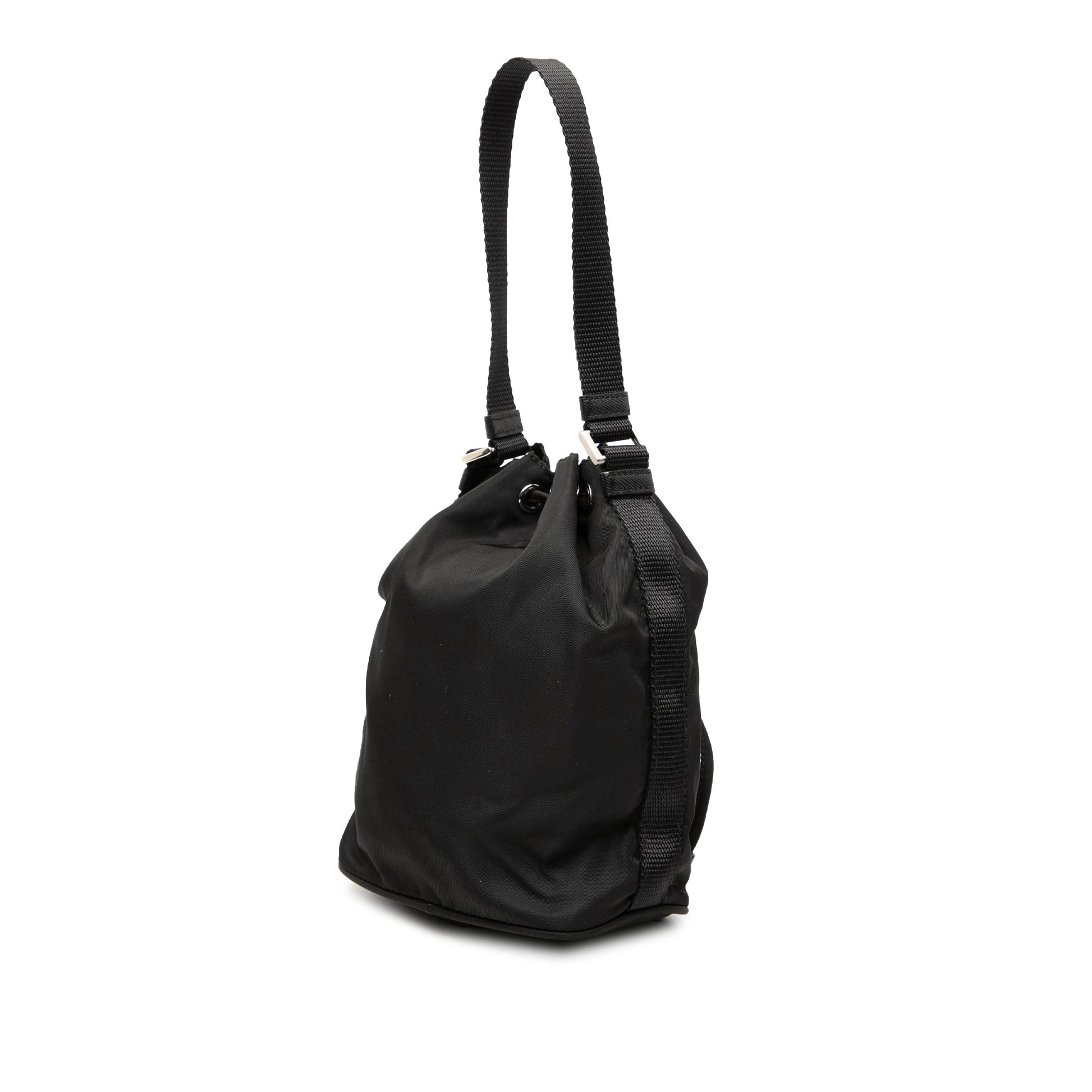 Prada Mini Tessuto Drawstring Bucket Bag