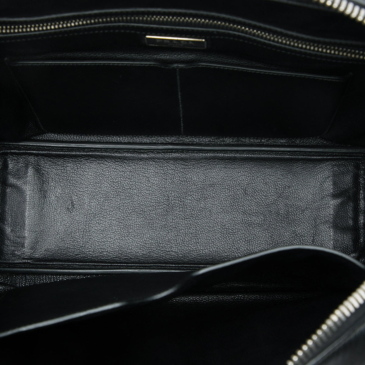 Prada Bicolor Saffiano Business Bag — Blue