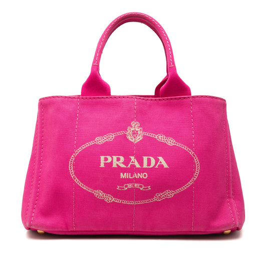 Prada Canvas Canapa Logo Tote