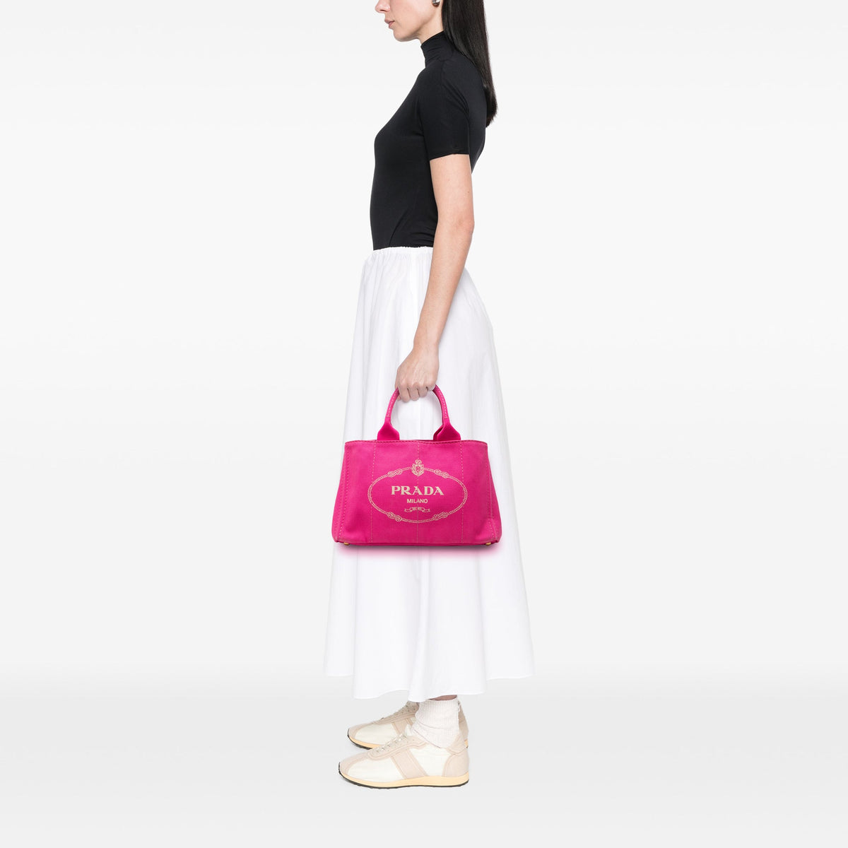 Prada Canvas Canapa Logo Tote