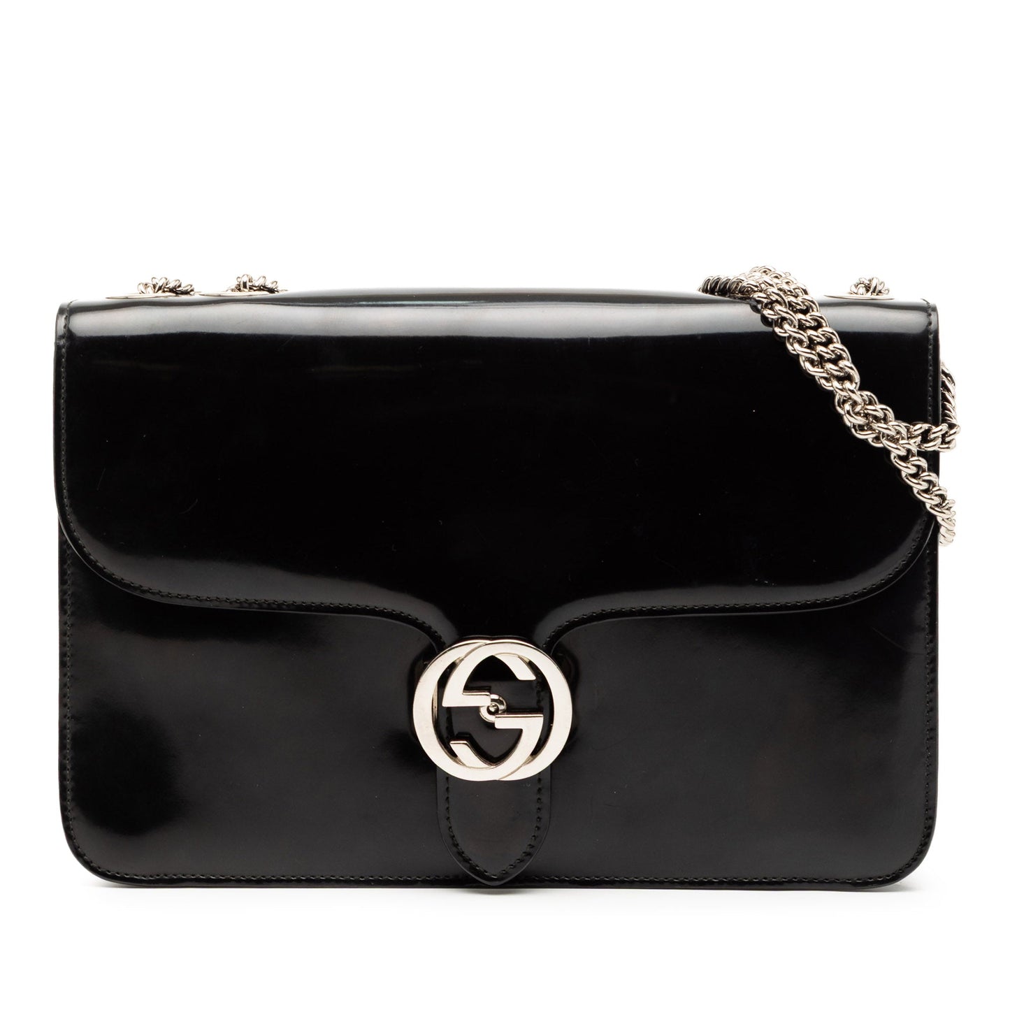 Gucci Medium Patent Dollar Interlocking G Crossbody