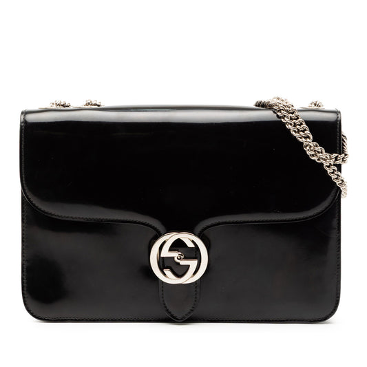 Gucci Medium Patent Dollar Interlocking G Crossbody