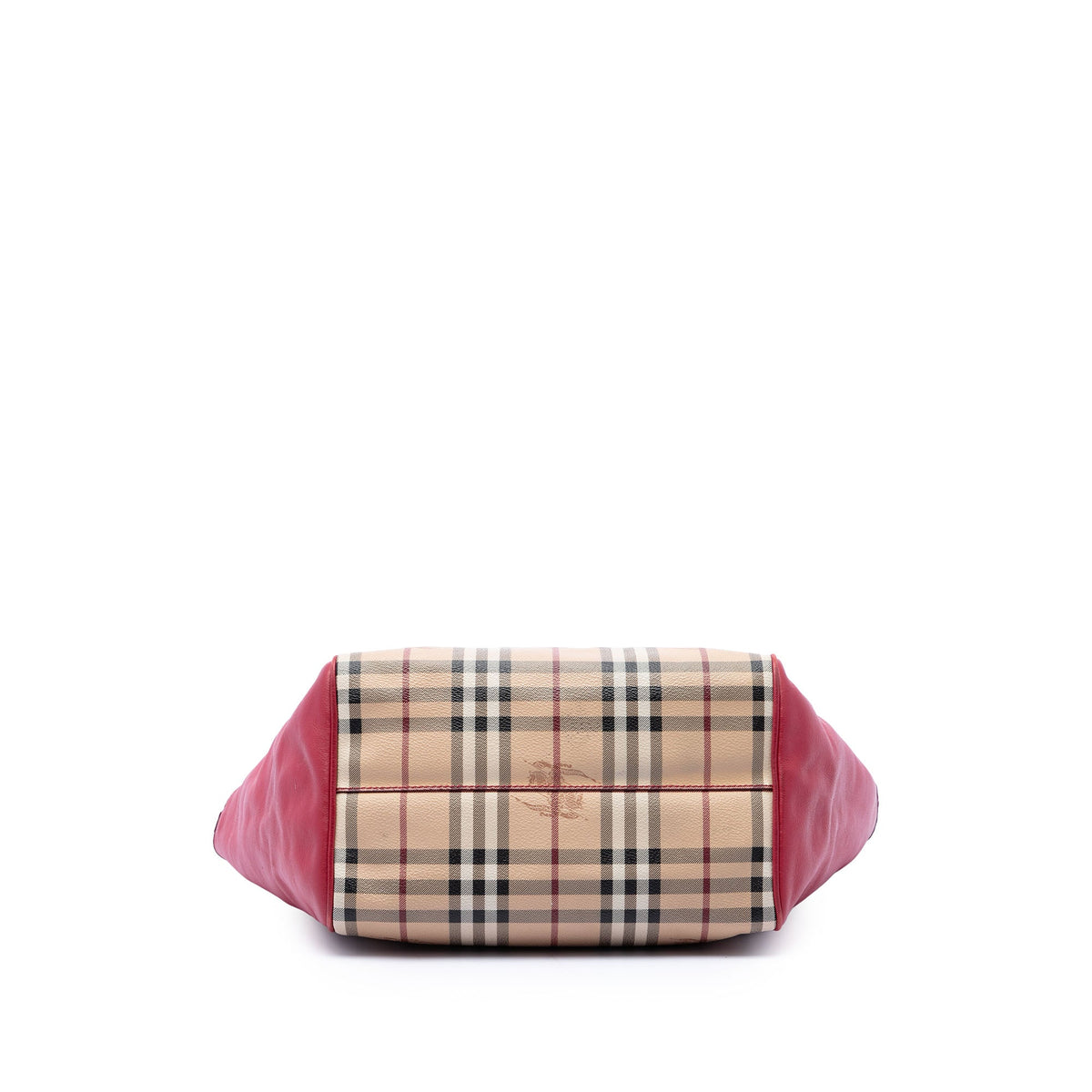 Burberry Small Haymarket Check Coated Canvas and Calfskin Canterbury Tote