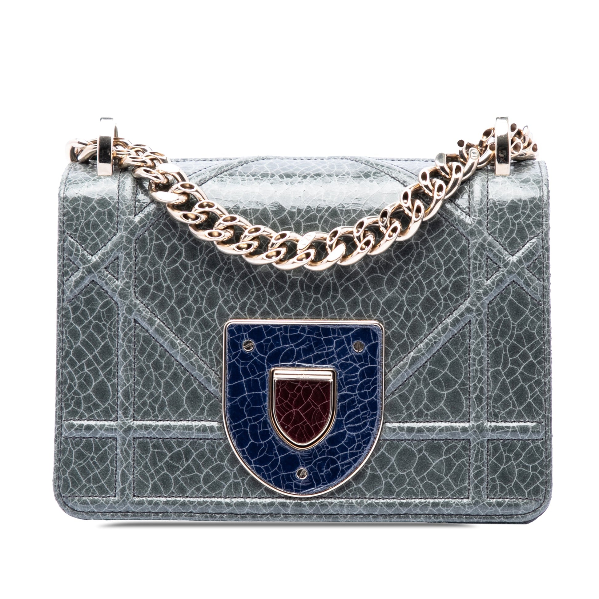 Dior Mini Crackled Deerskin Diorama Flap