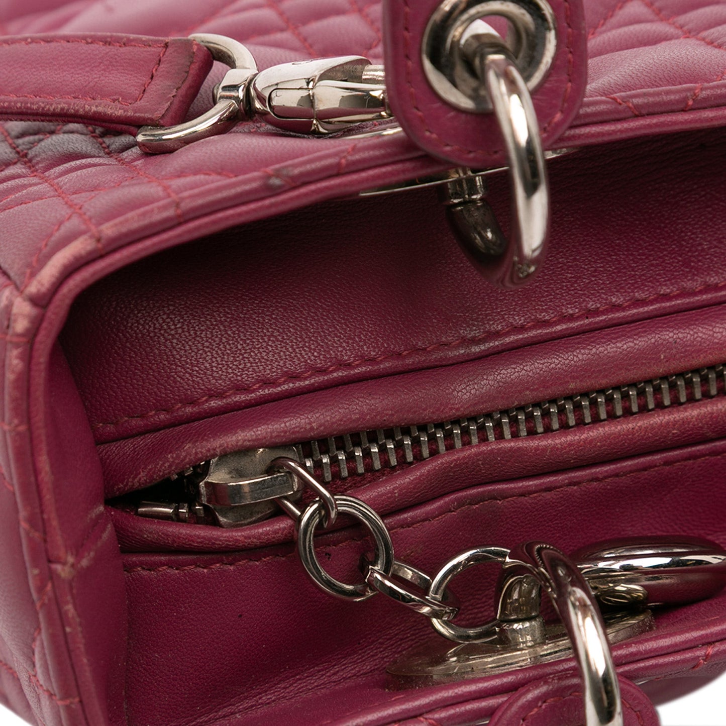 Dior Medium Lambskin Cannage Lady Dior