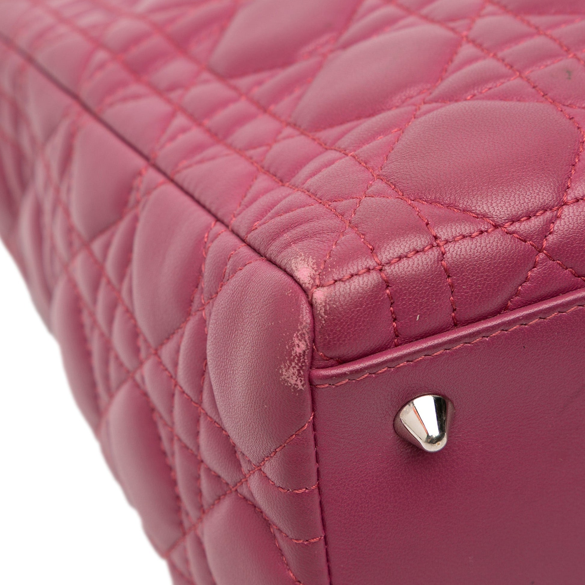 Dior Medium Lambskin Cannage Lady Dior