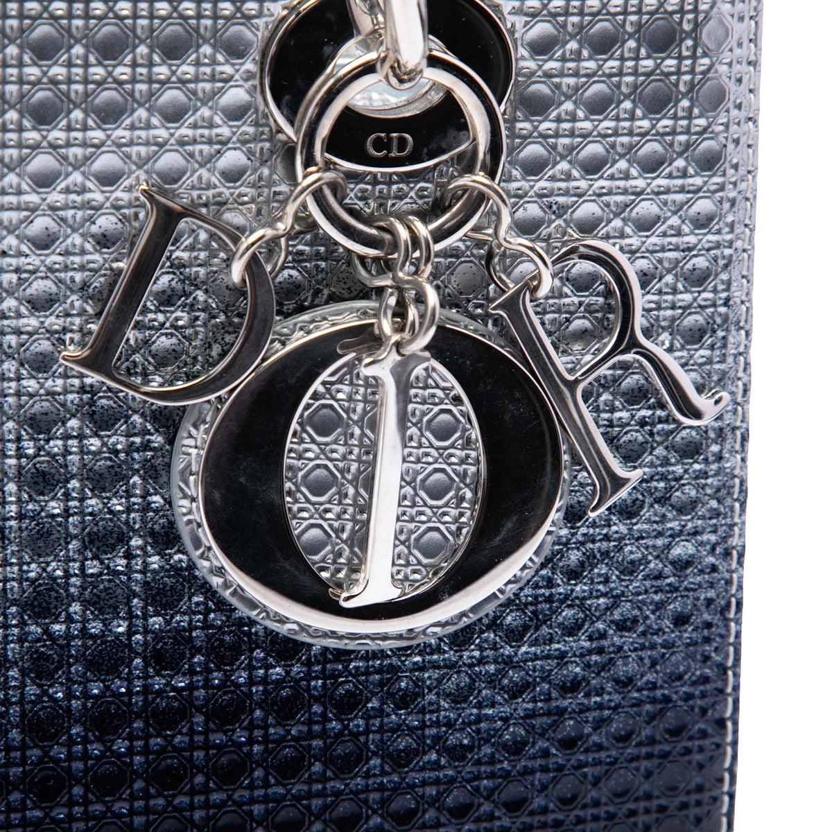 Dior Medium Ombre Metallic Patent Microcannage Lady Dior
