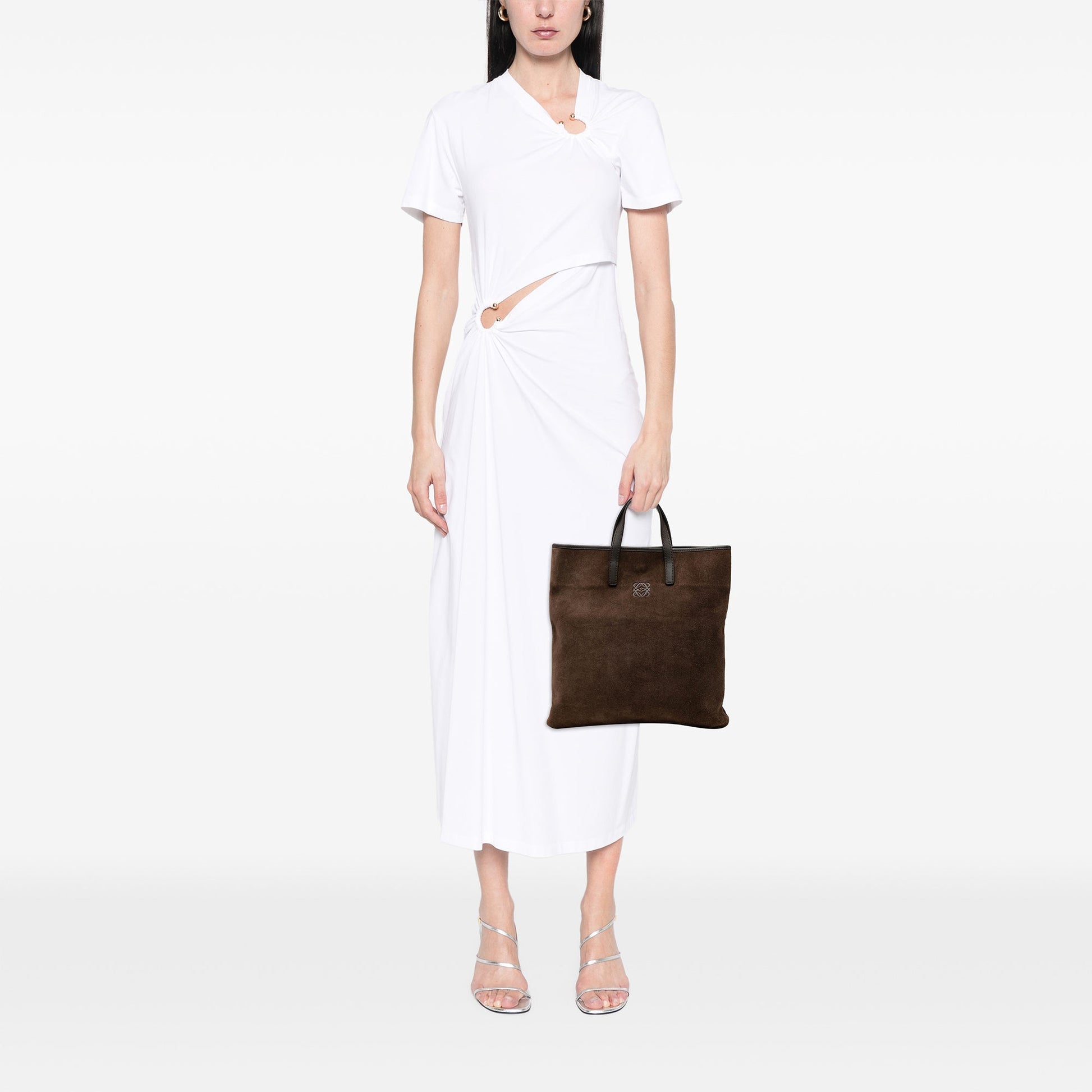 LOEWE Suede Anagram Tote