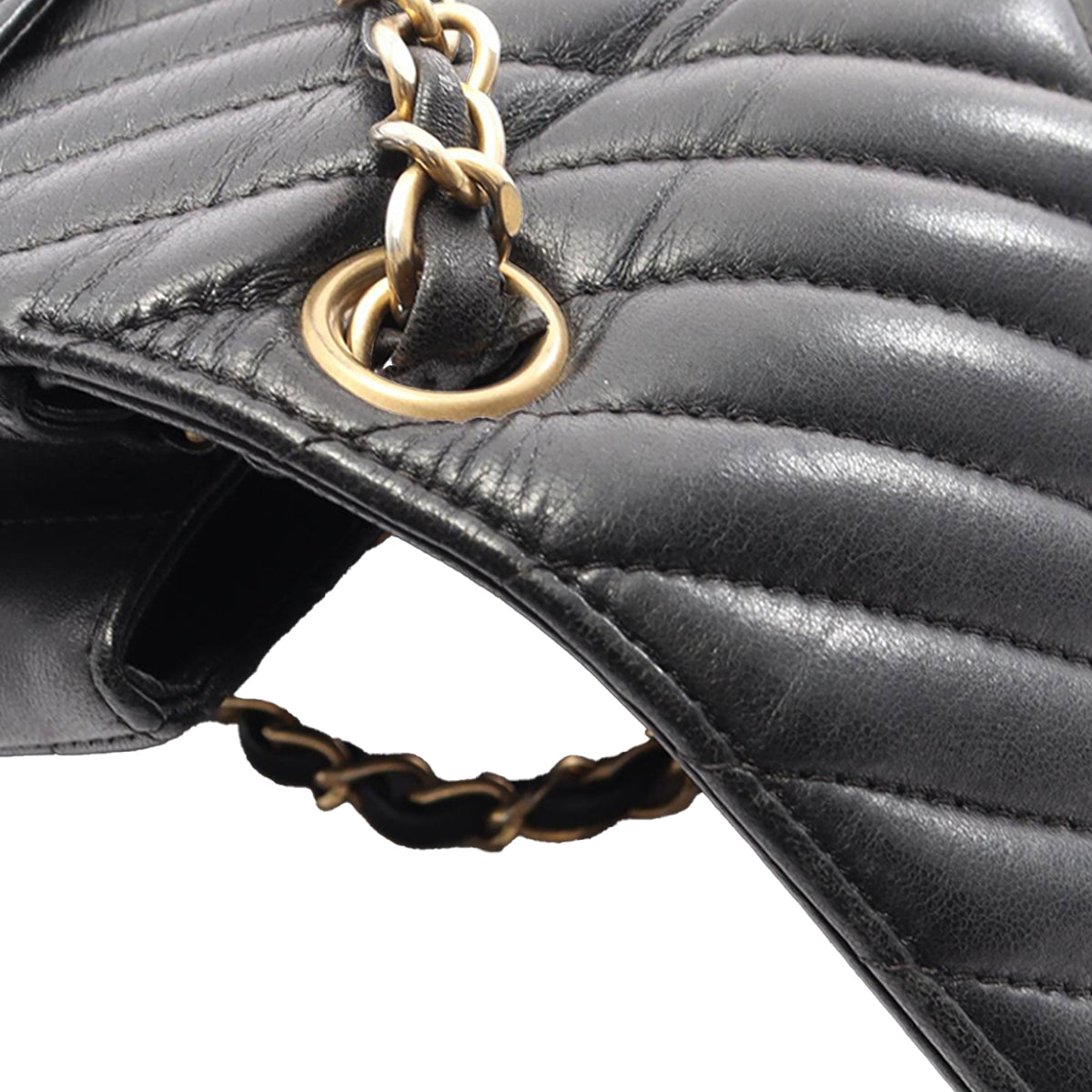 Chanel Mini Square Classic Chevron Lambskin Single Flap