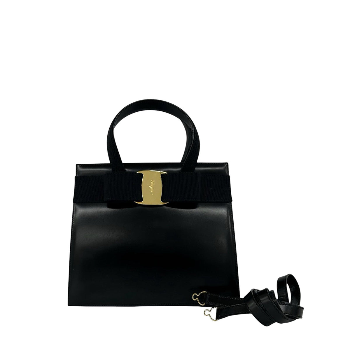 Ferragamo Leather Vara Bow Satchel