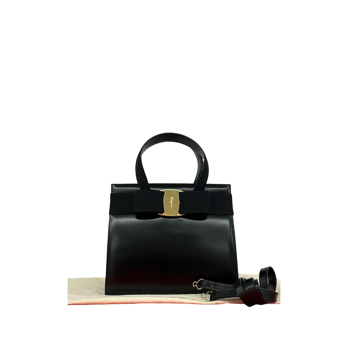 Ferragamo Leather Vara Bow Satchel