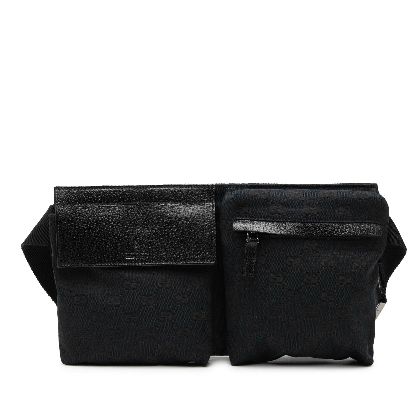 Gucci GG Canvas Double Pocket Belt Bag