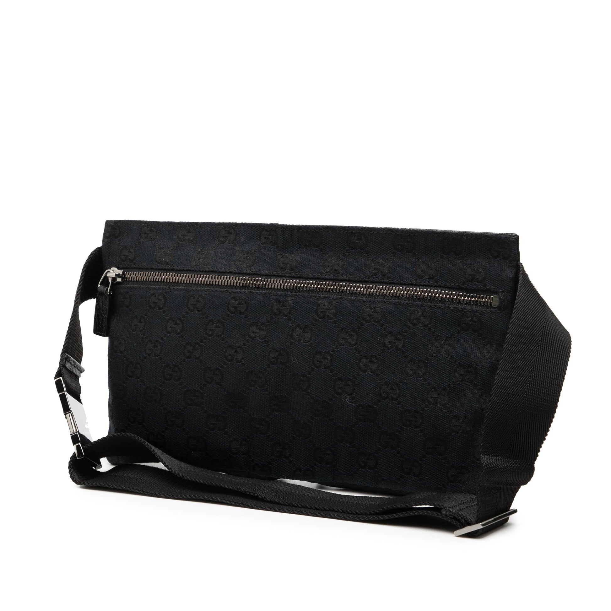 Gucci GG Canvas Double Pocket Belt Bag