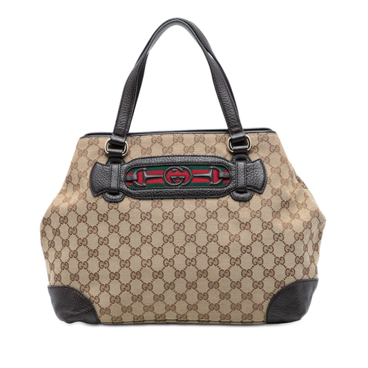 Gucci GG Canvas Web Dressage Tote