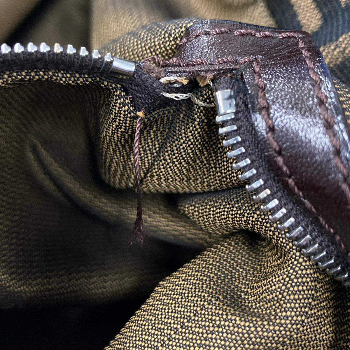 Fendi Large Zucca Canvas Twins Tote