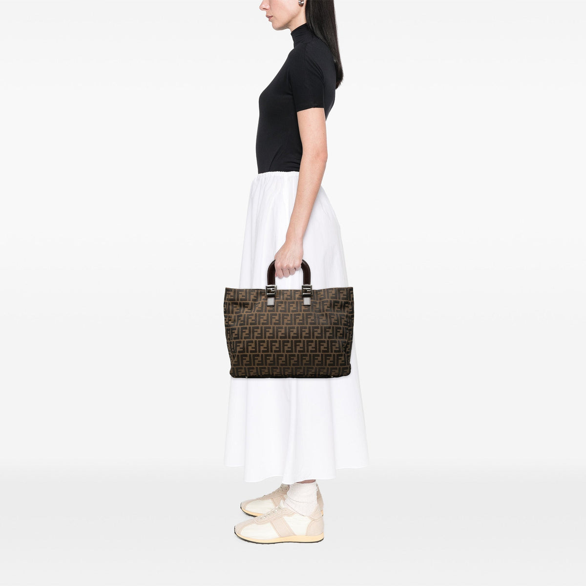 Fendi Large Zucca Canvas Twins Tote