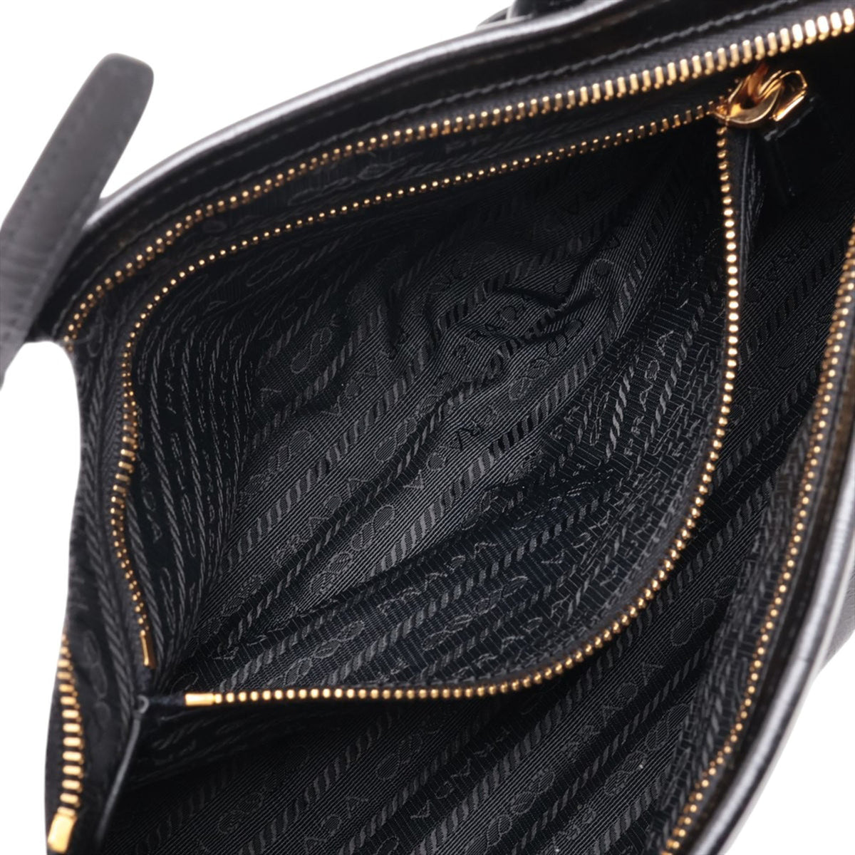 Prada Medium Glossy Calfskin Bonnie Satchel — Black