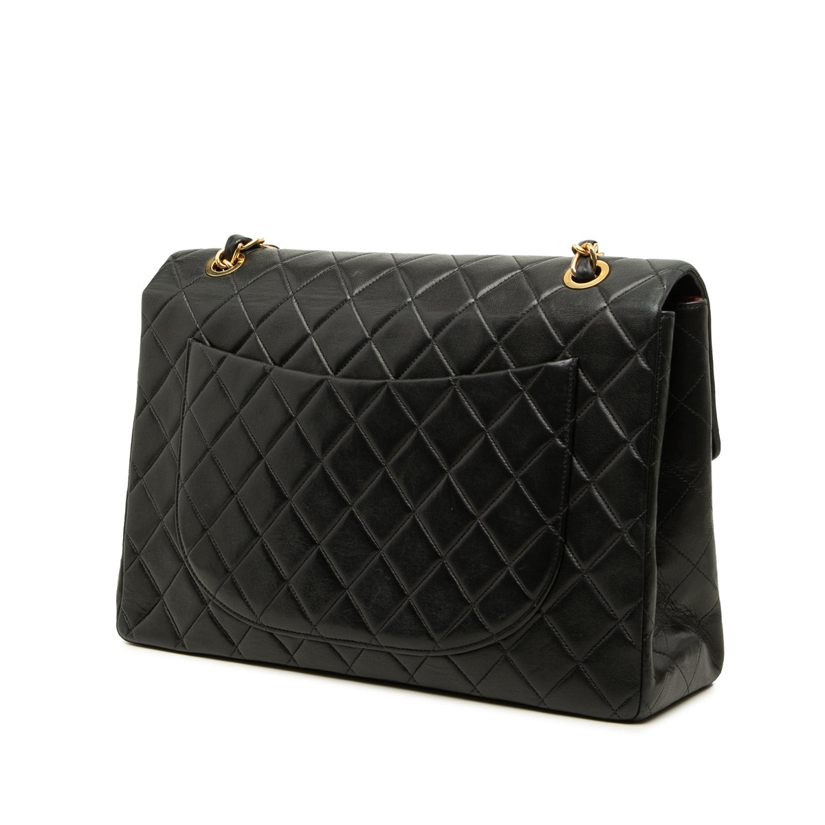Chanel Maxi XL Classic Lambskin Single Flap — Black