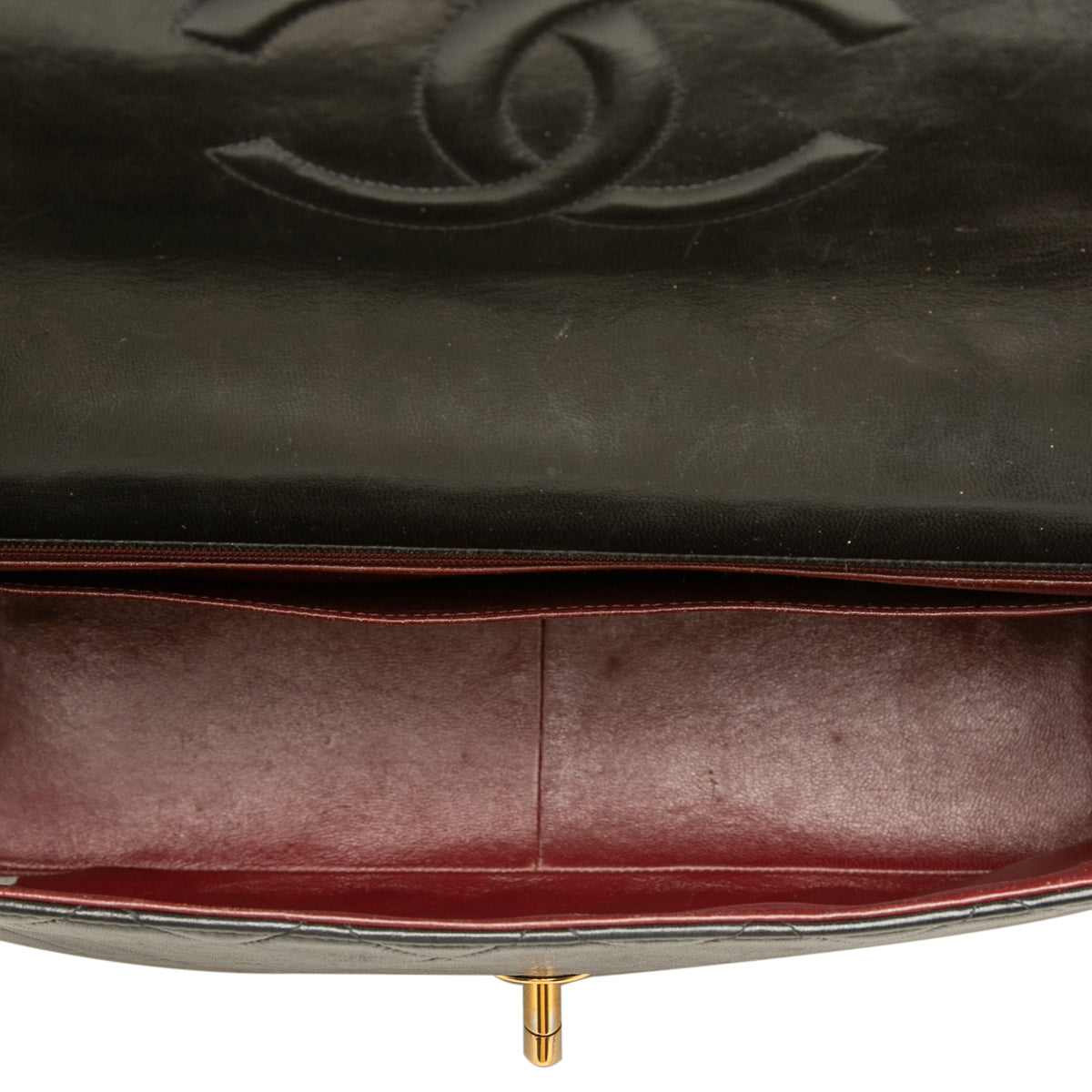 Chanel Maxi XL Classic Lambskin Single Flap — Black