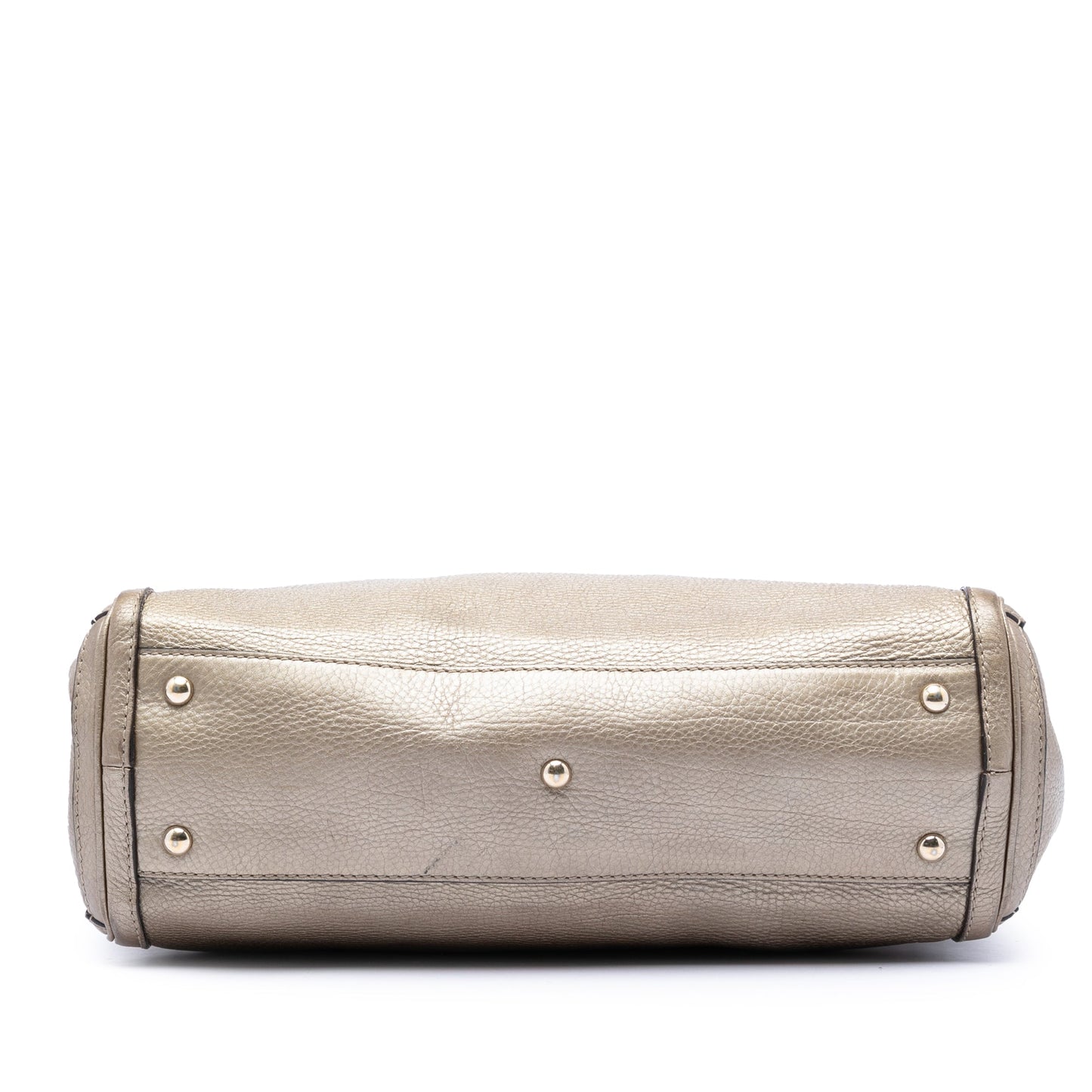 Metallic Grained Leather Bella Tote